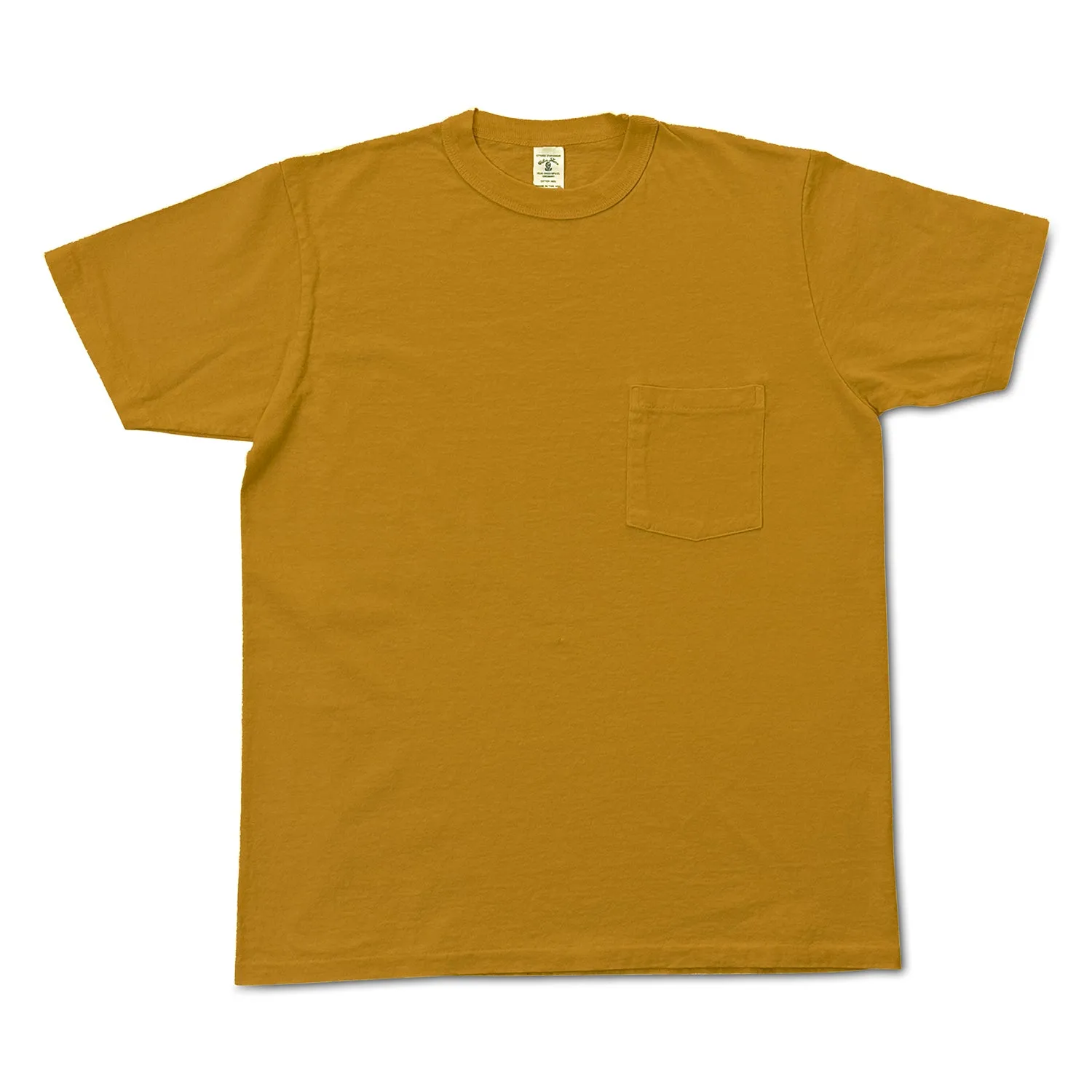 Pigment S/S C/N Tee w/PKT / Mustard sold by Velva Sheen