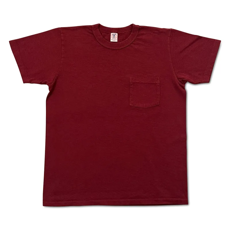 Pigment S/S C/N Tee w/PKT / Burgundy made by Velva Sheen