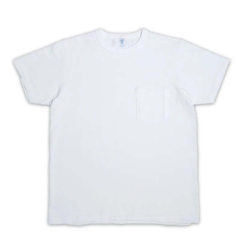 Pigment S/S C/N Tee w/PKT / White made by Velva Sheen