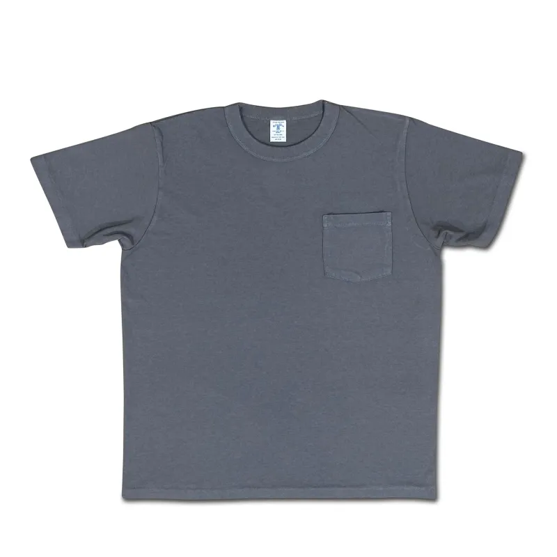 Pigment S/S C/N Tee w/PKT / Gunmetal made by Velva Sheen