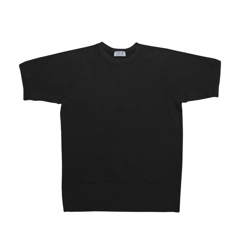 Freedom Crewneck Short Sleeve Sweat Shirt / Black made by Velva Sheen