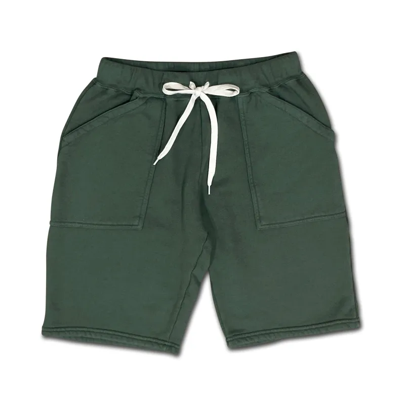 Army Gym Sweat Shorts / Fatigue Green made by Velva Sheen