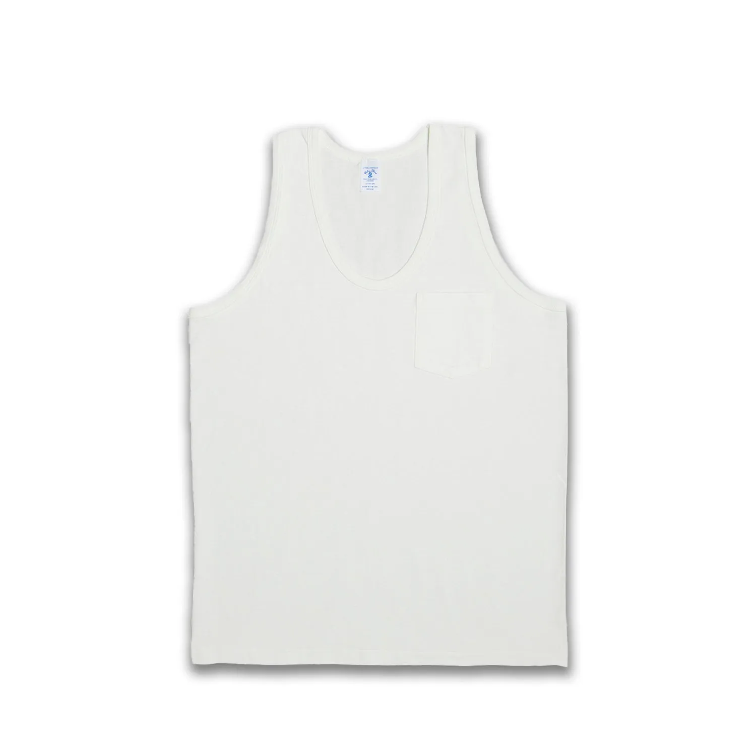 Classic Pocket Tank / White sold by Velva Sheen
