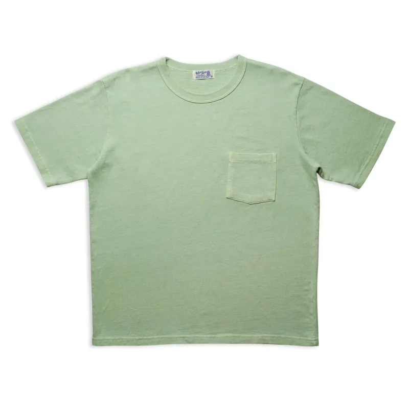 Heavy oz Pigment S/S Big C/N Tee w/Pkt / Mint made by Velva Sheen