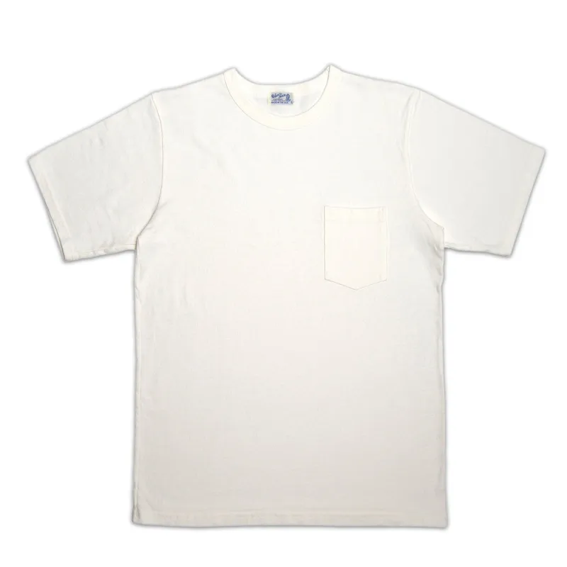 Heavy oz Pigment S/S Big C/N Tee w/Pkt / White made by Velva Sheen