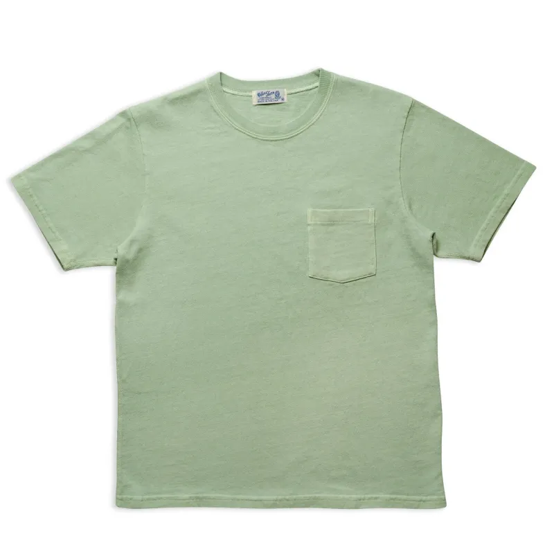 Heavy oz Pigment S/S C/N Tee w/Pkt / Mint made by Velva Sheen