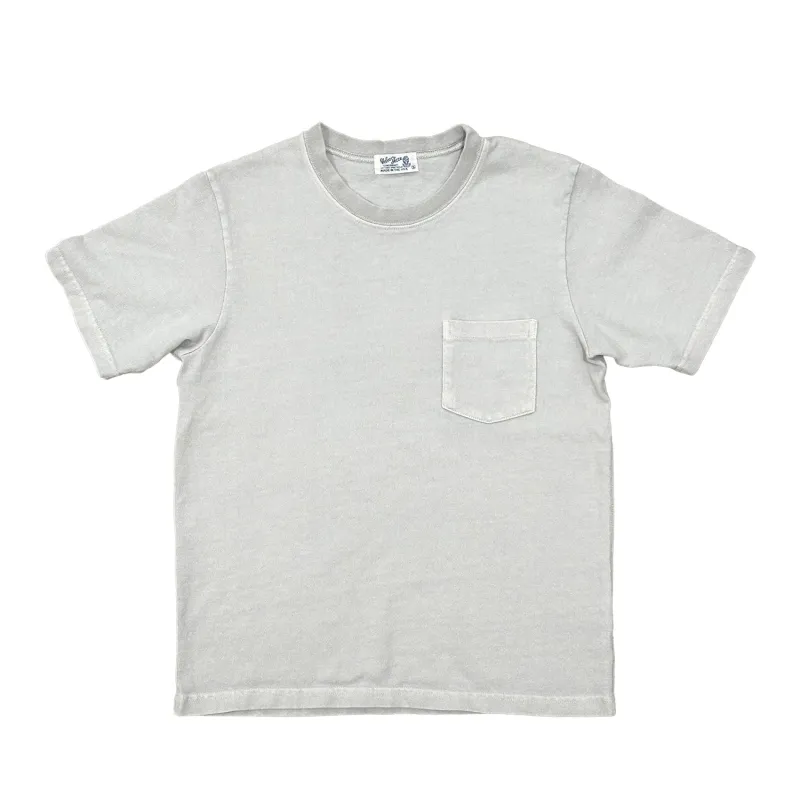 Heavy oz Pigment S/S C/N Tee w/Pkt / Lt. Grey made by Velva Sheen