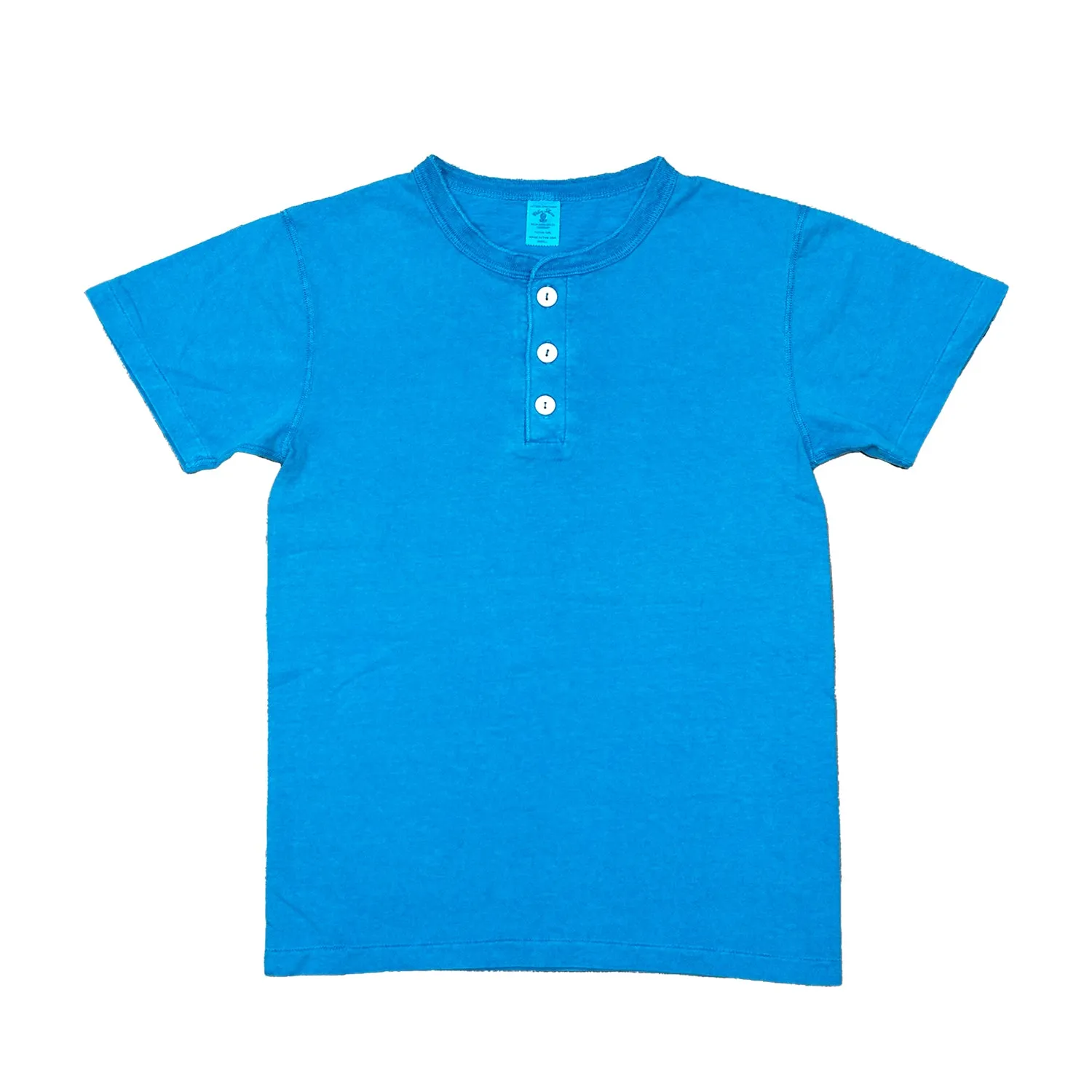 Pigment S/S Henley Tee / Blue sold by Velva Sheen