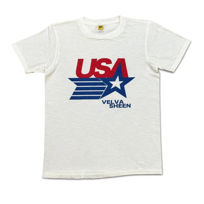 Graphic Tees / USA VS / White made by Velva Sheen