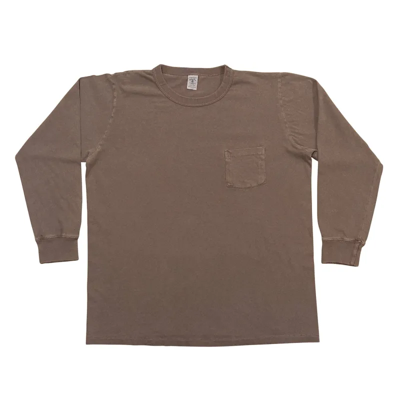 Pigment L/S Tee w/PKT / Hickory made by Velva Sheen
