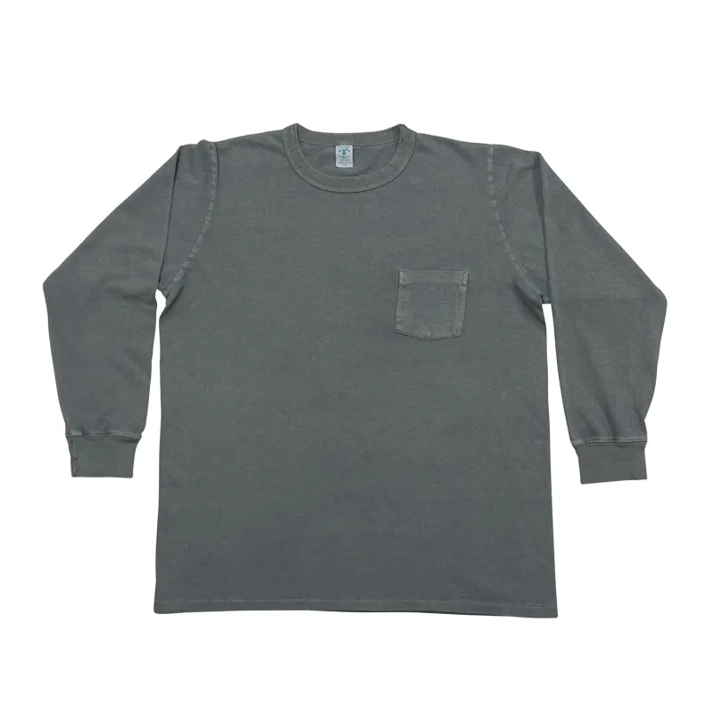 Pigment L/S Tee w/PKT / Gunmetal made by Velva Sheen