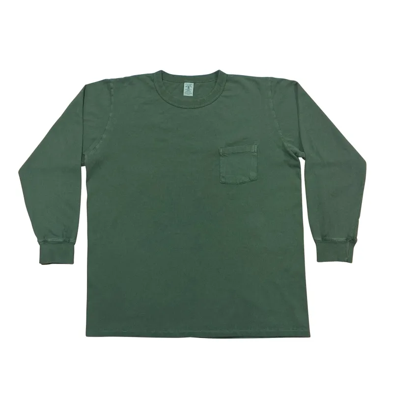 Pigment L/S Tee w/PKT / Fatigue Green made by Velva Sheen