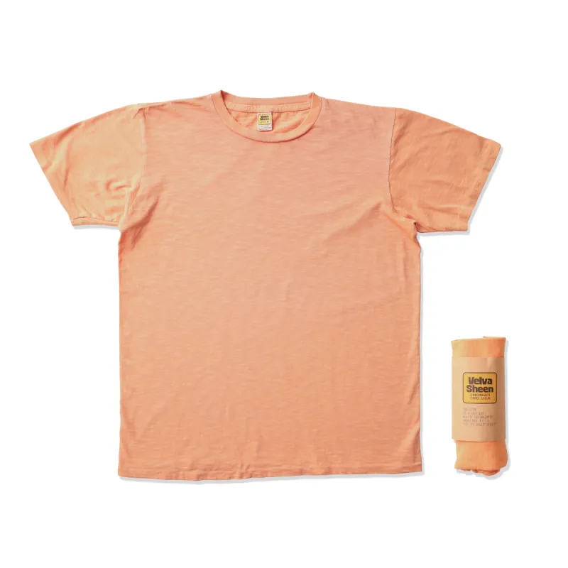 Rolled Short sleeve Crew neck Tee / Apricot sold by Velva Sheen