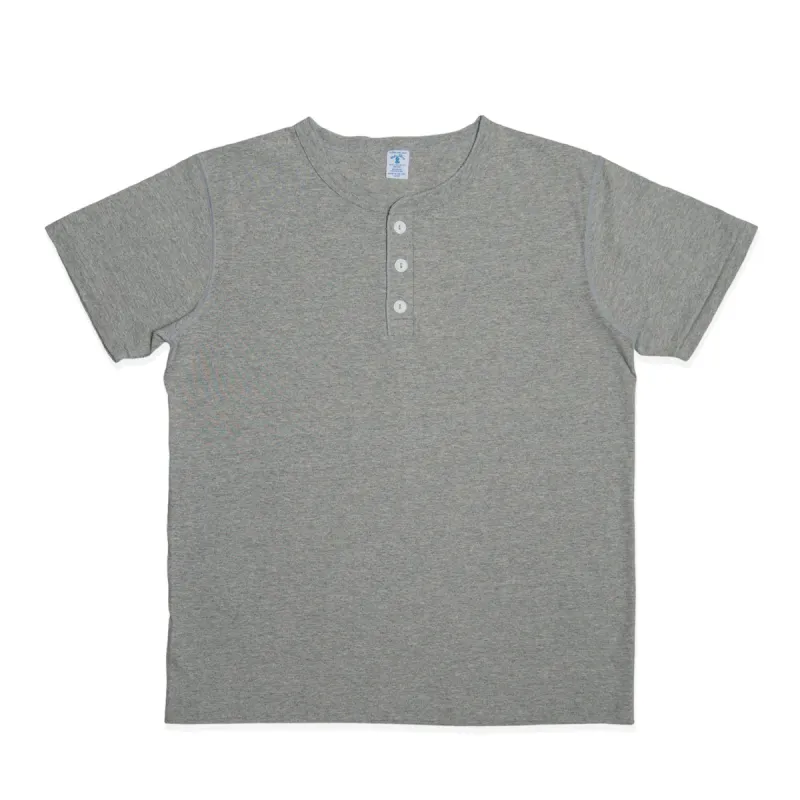 S/S Henley Tee / H.Grey sold by Velva Sheen
