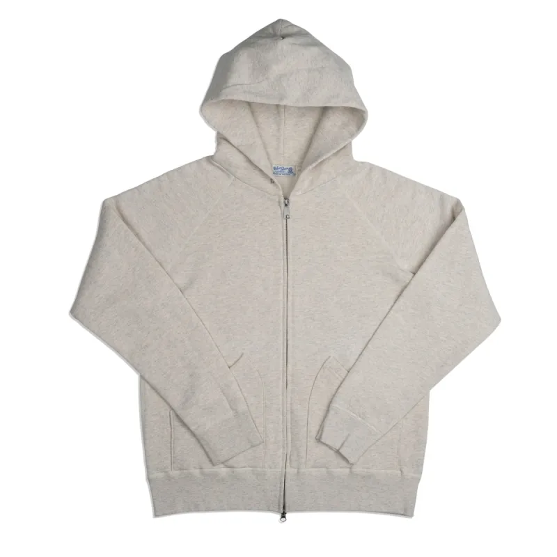 Hooded W-Zip Sweat / Oatmeal made by Velva Sheen