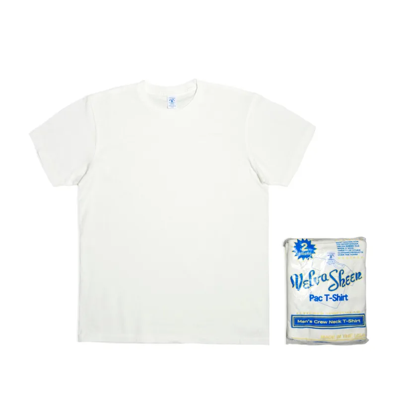Short sleeve Crew neck Tee (2 Shirts Pac) / White sold by Velva Sheen