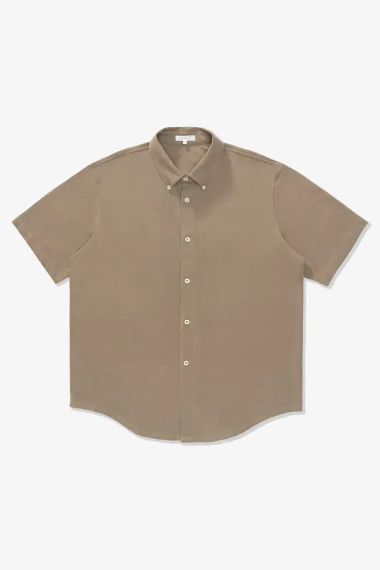 S/S PIQUE BUTTON DOWN - ANVIL GREY sold by Lady White Co.
