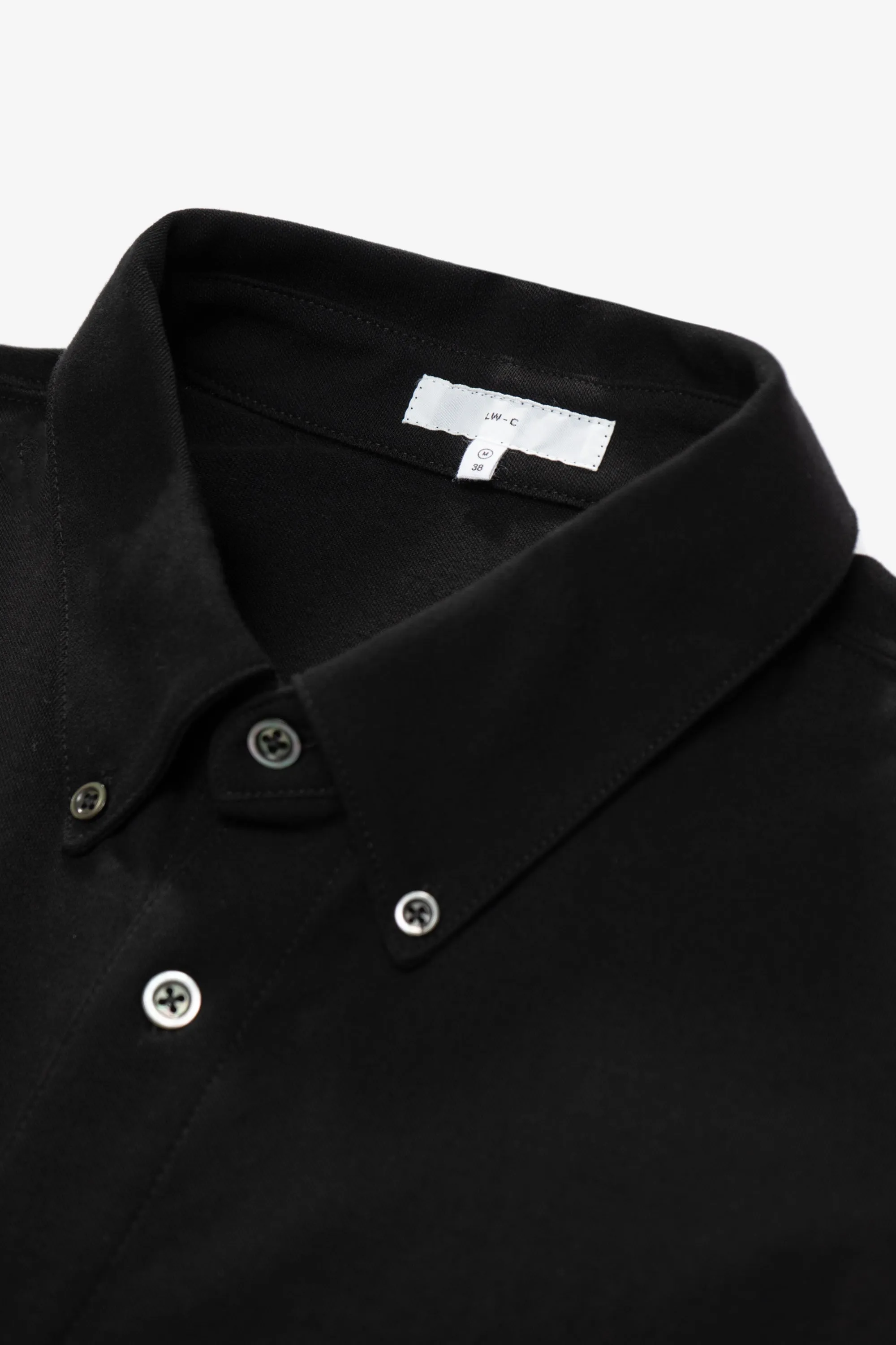 S/S PIQUE BUTTON DOWN - BLACK sold by Lady White Co. product image thumbnail 4