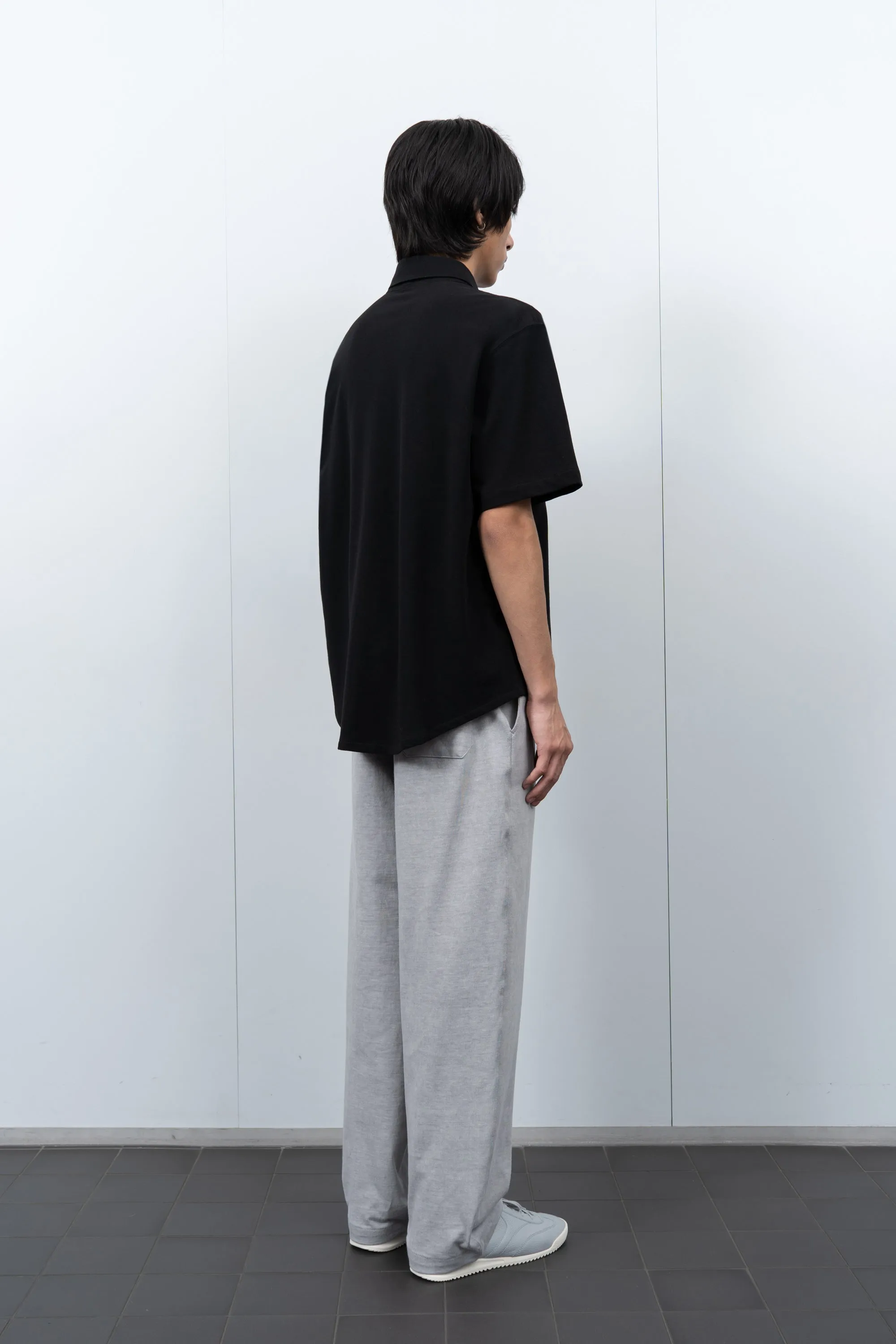 S/S PIQUE BUTTON DOWN - BLACK sold by Lady White Co. product image thumbnail 3