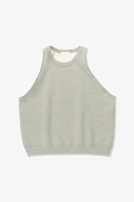 CUT OFF RAGLAN SWEATSHIRT - HEATHER GREY made by Lady White Co.