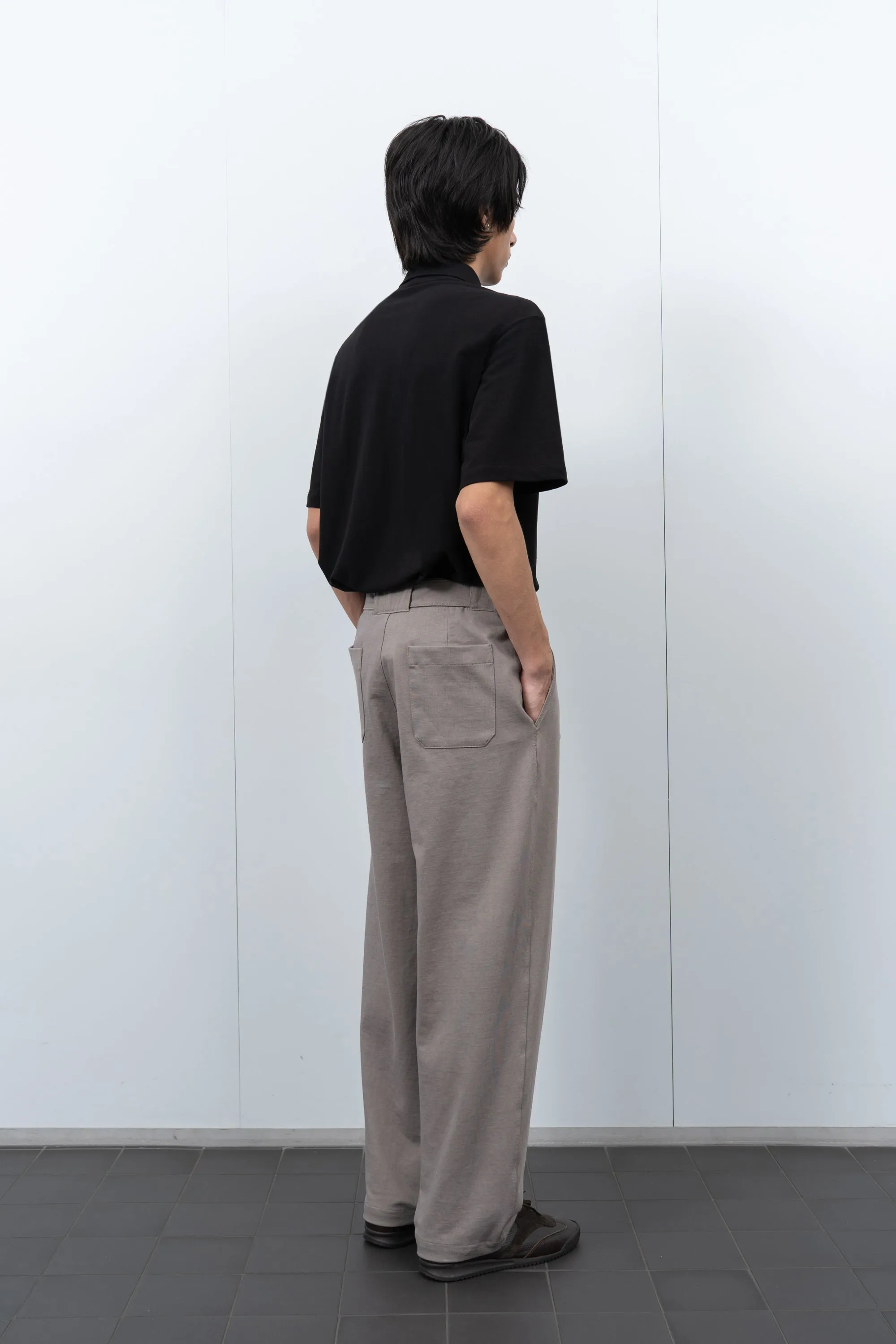 BELTED JERSEY TROUSER - ANVIL GREY sold by Lady White Co. product image thumbnail 3