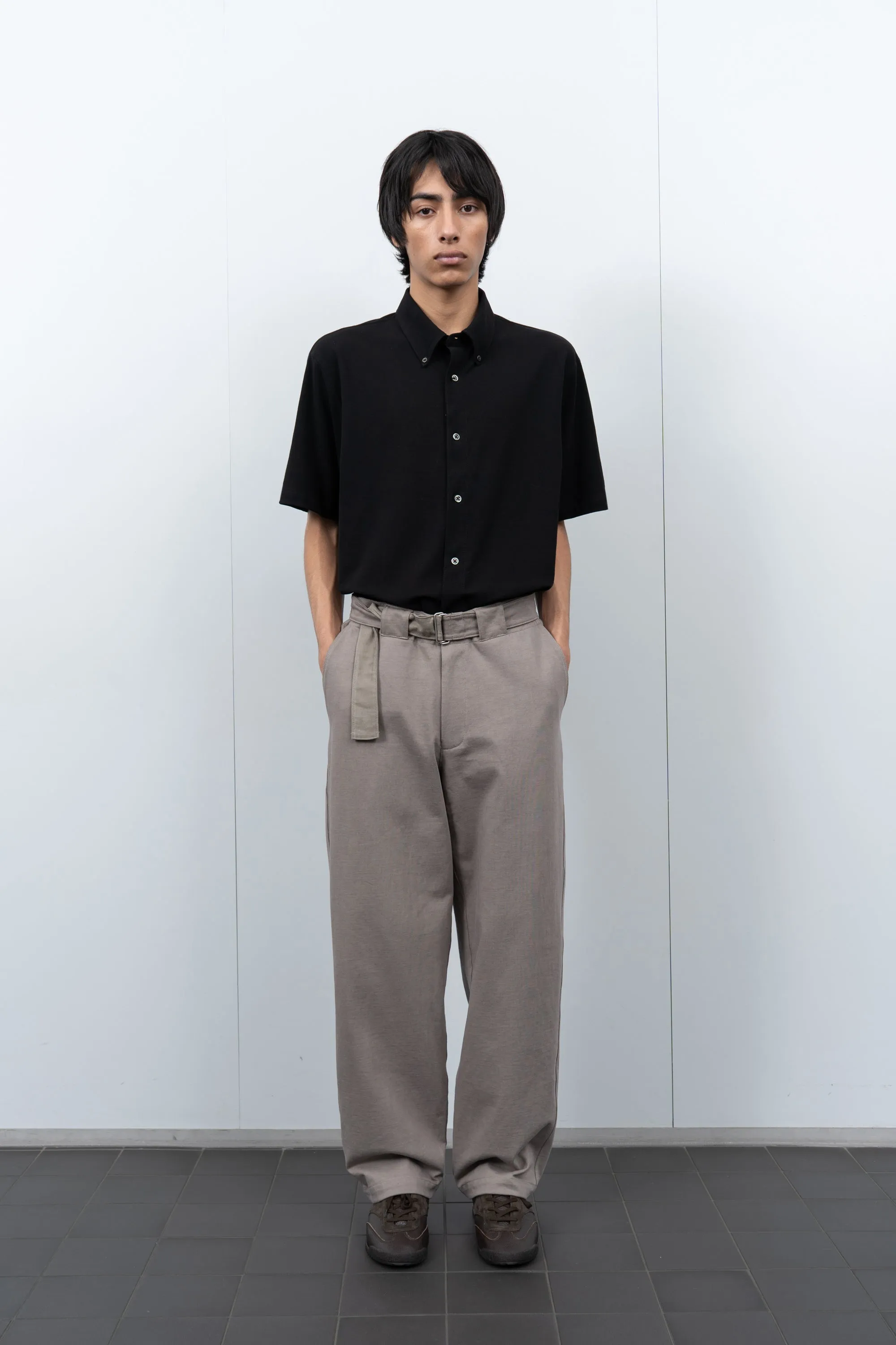 BELTED JERSEY TROUSER - ANVIL GREY sold by Lady White Co. product image thumbnail 2