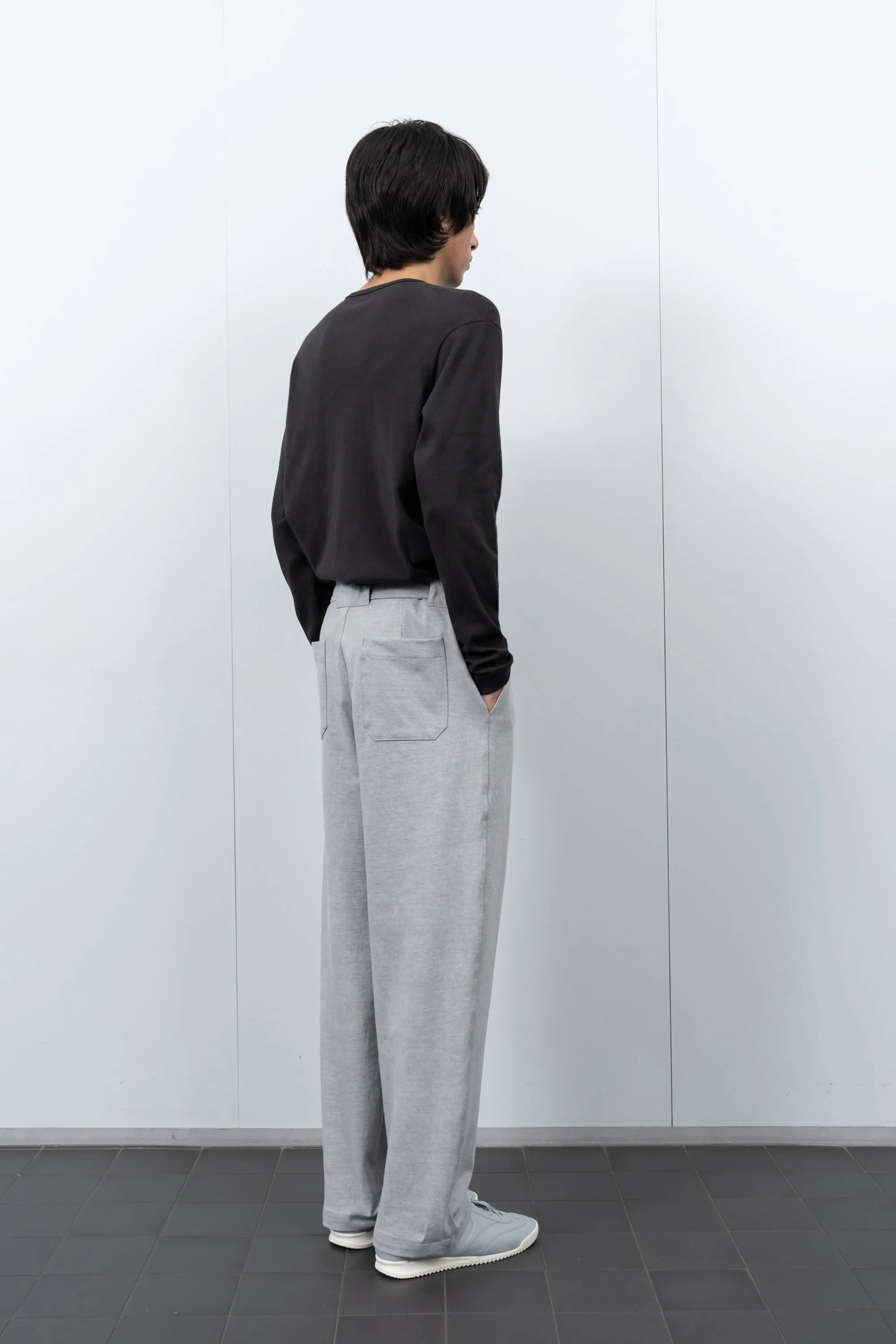 BELTED JERSEY TROUSER - PIGMENT CHALK sold by Lady White Co. product image thumbnail 3