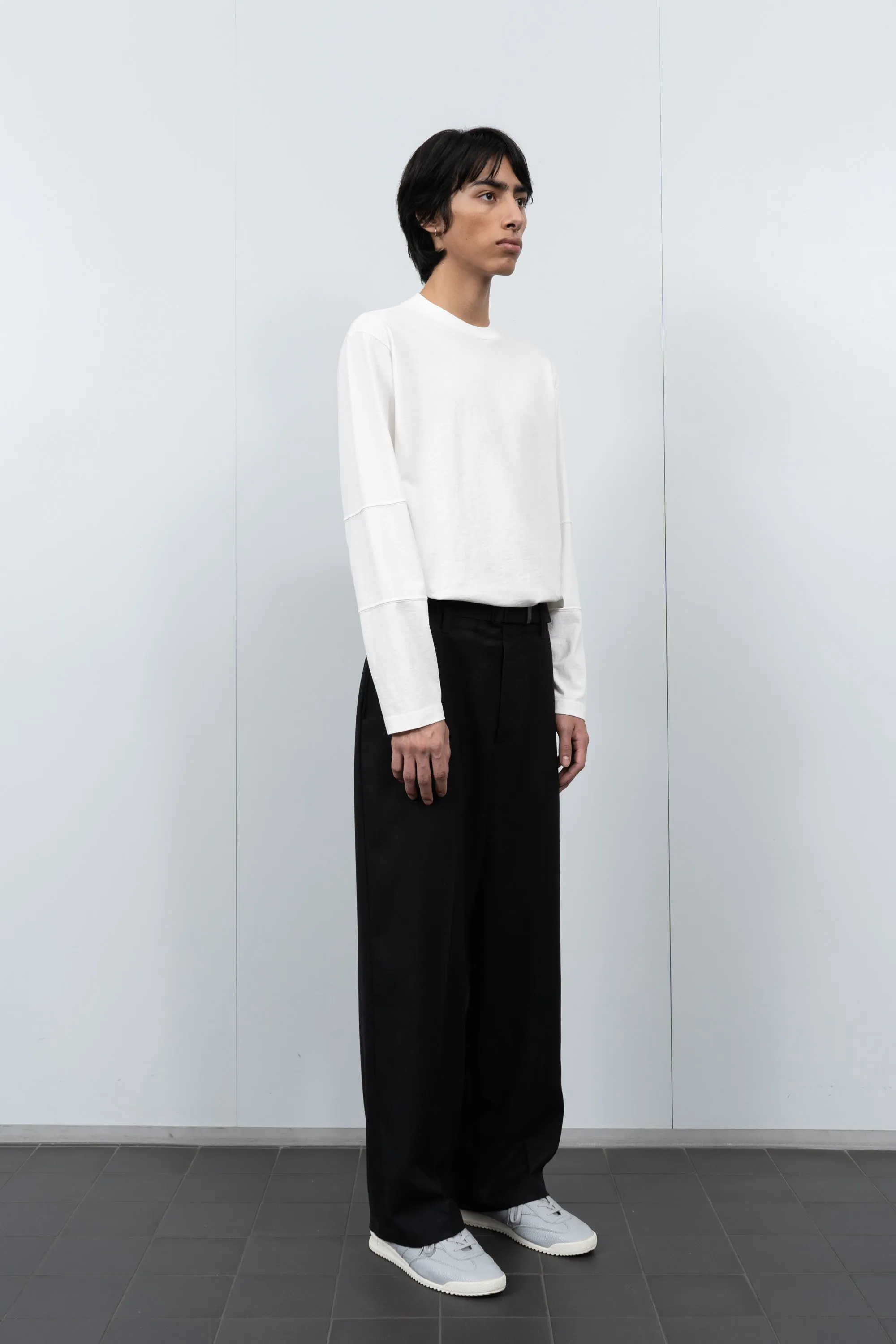 TRIPANEL L/S T-SHIRT - WHITE sold by Lady White Co. product image thumbnail 3