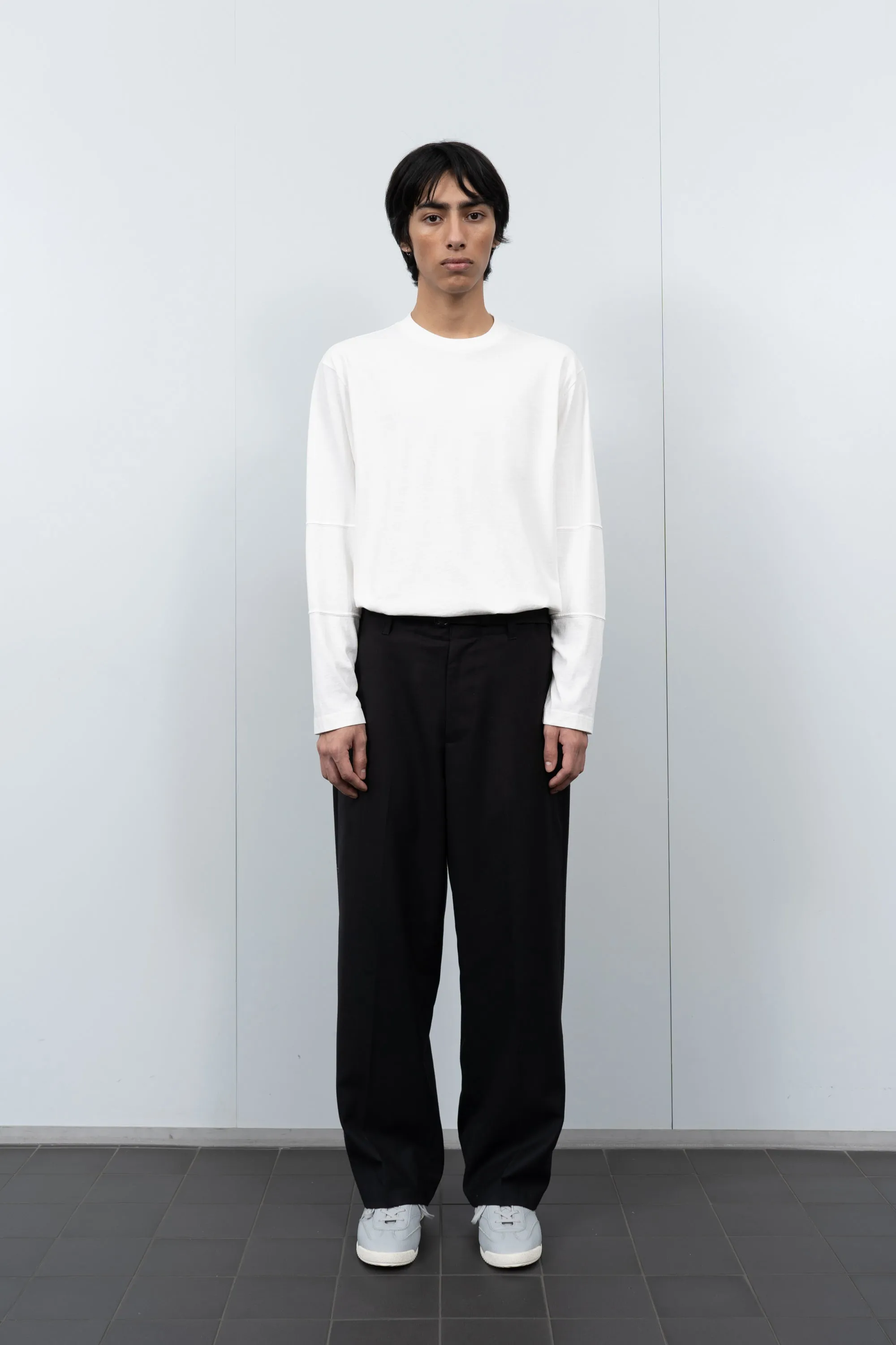 TRIPANEL L/S T-SHIRT - WHITE sold by Lady White Co. product image thumbnail 2