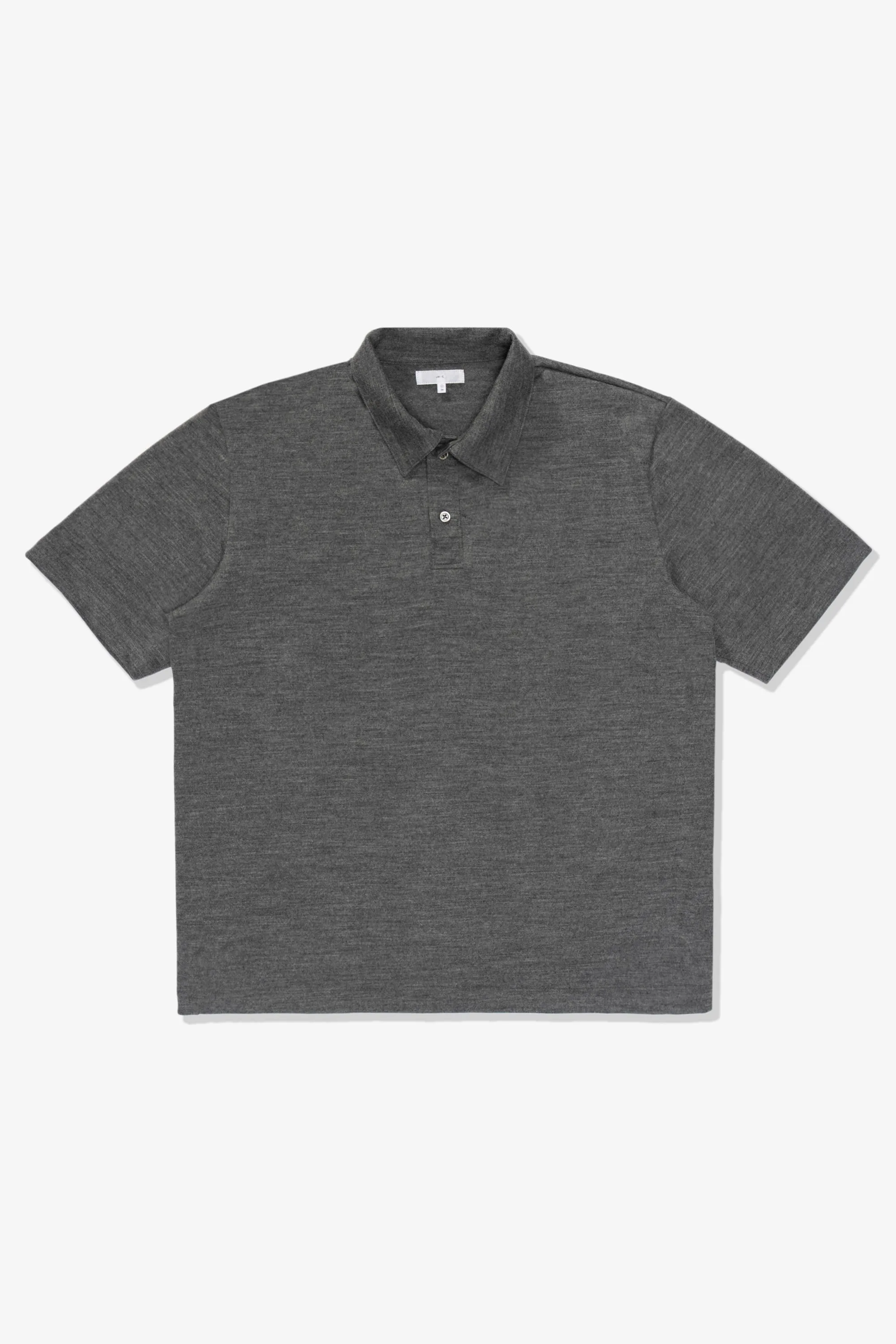 SUMMER WOOL POLO - GREY MELANGE sold by Lady White Co.