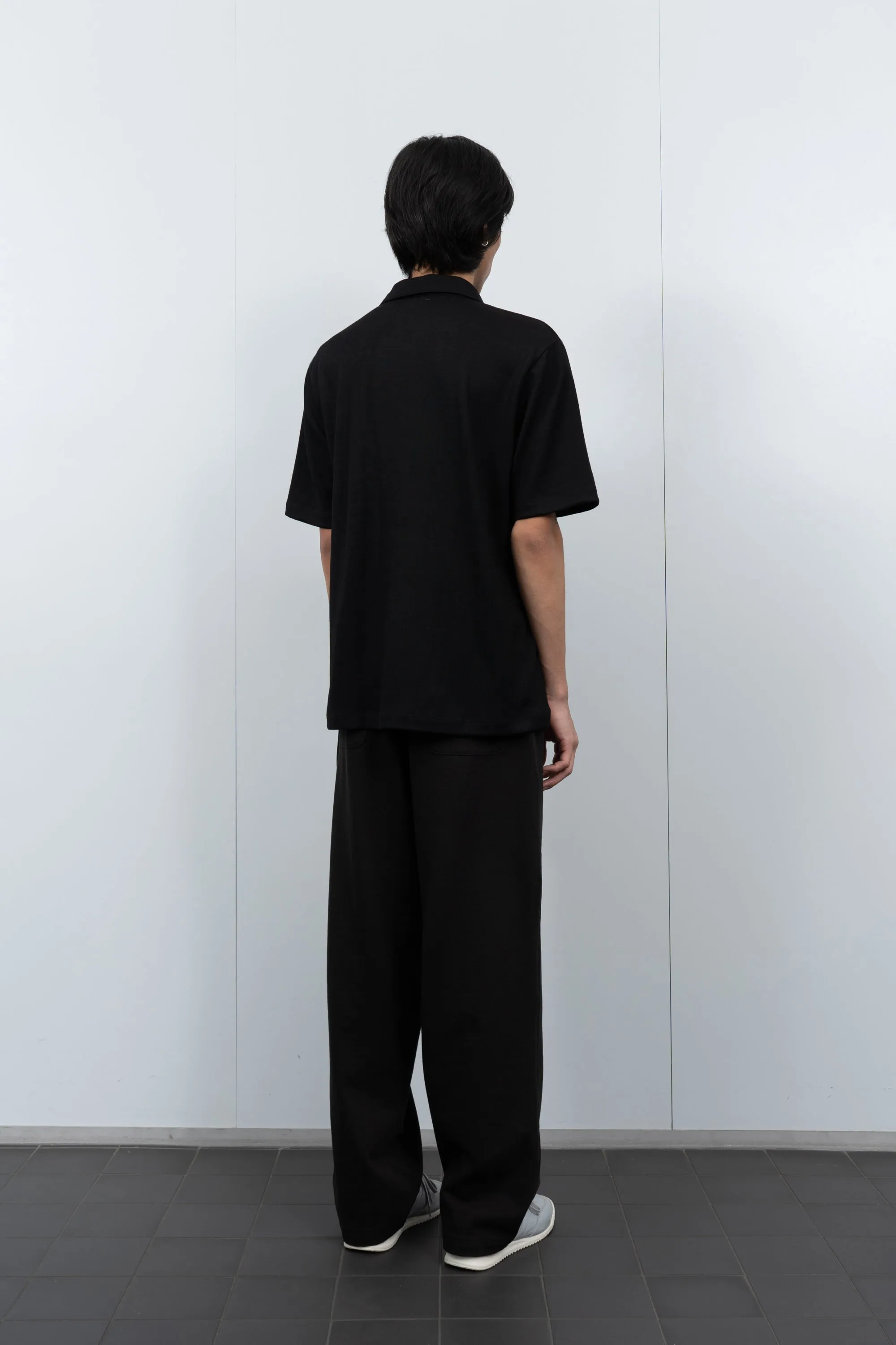 SUMMER WOOL POLO - BLACK sold by Lady White Co. product image thumbnail 3