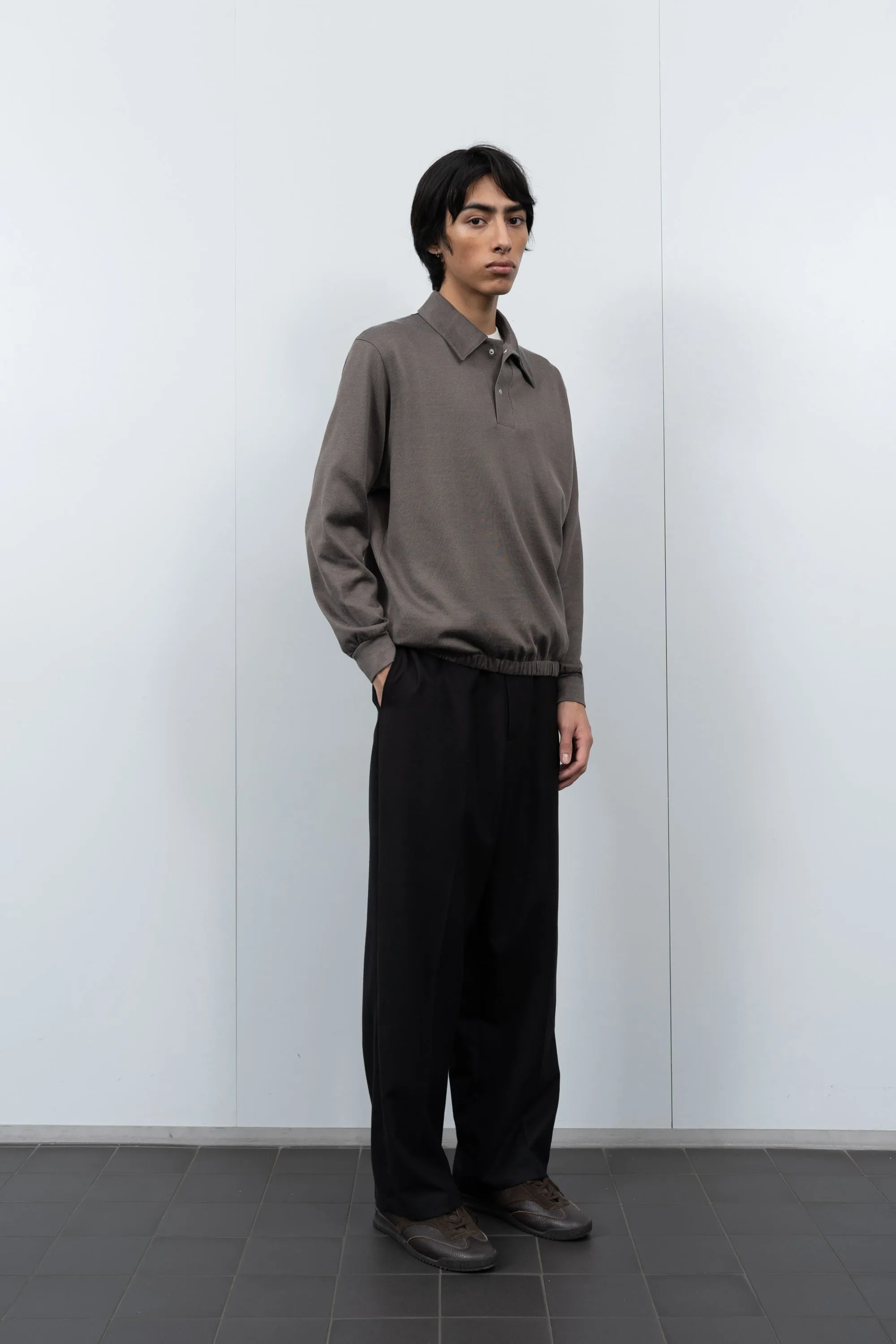 L/S RICHMOND POLO - GREY OLIVE sold by Lady White Co. product image thumbnail 2