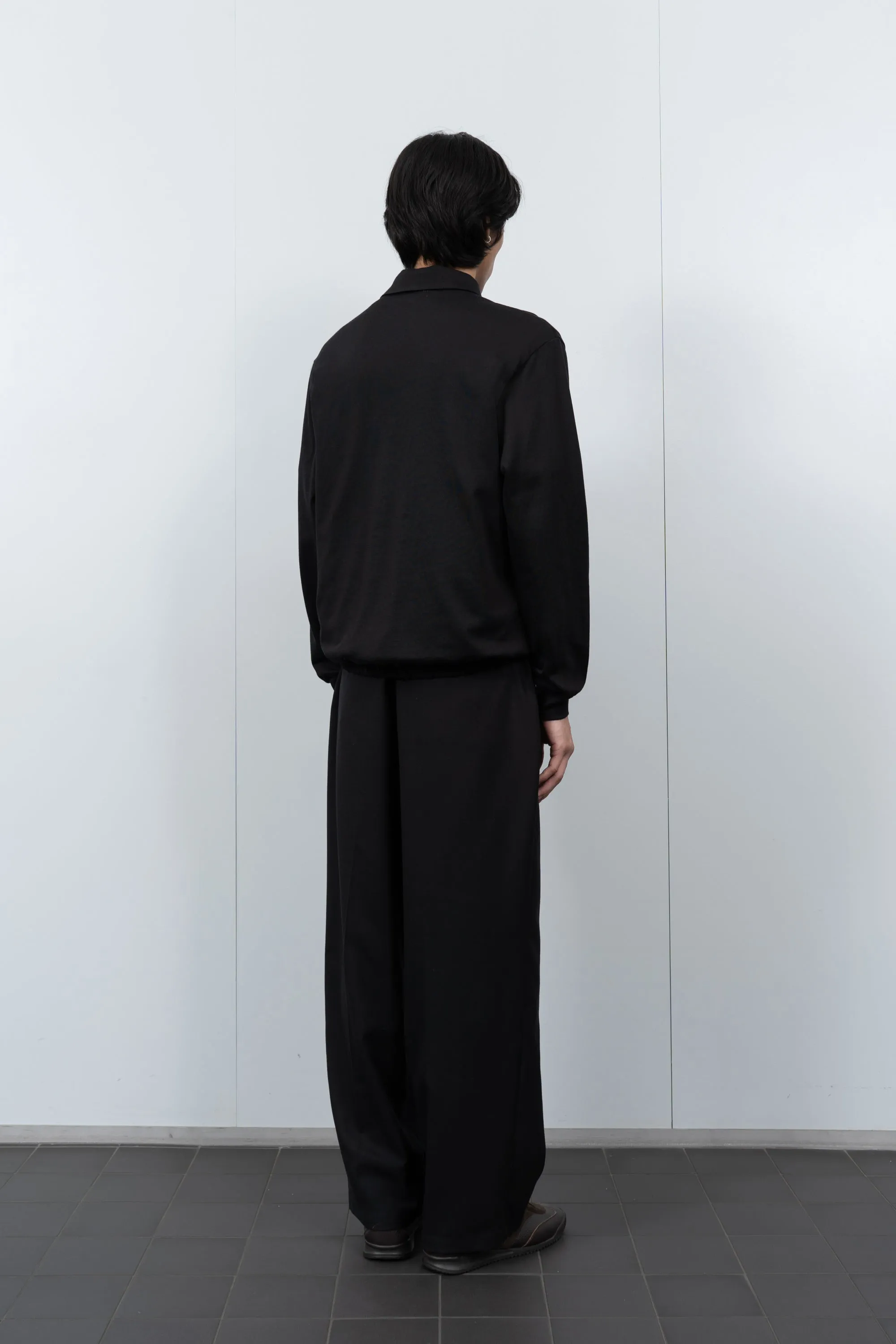 L/S RICHMOND POLO - BLACK sold by Lady White Co. product image thumbnail 3