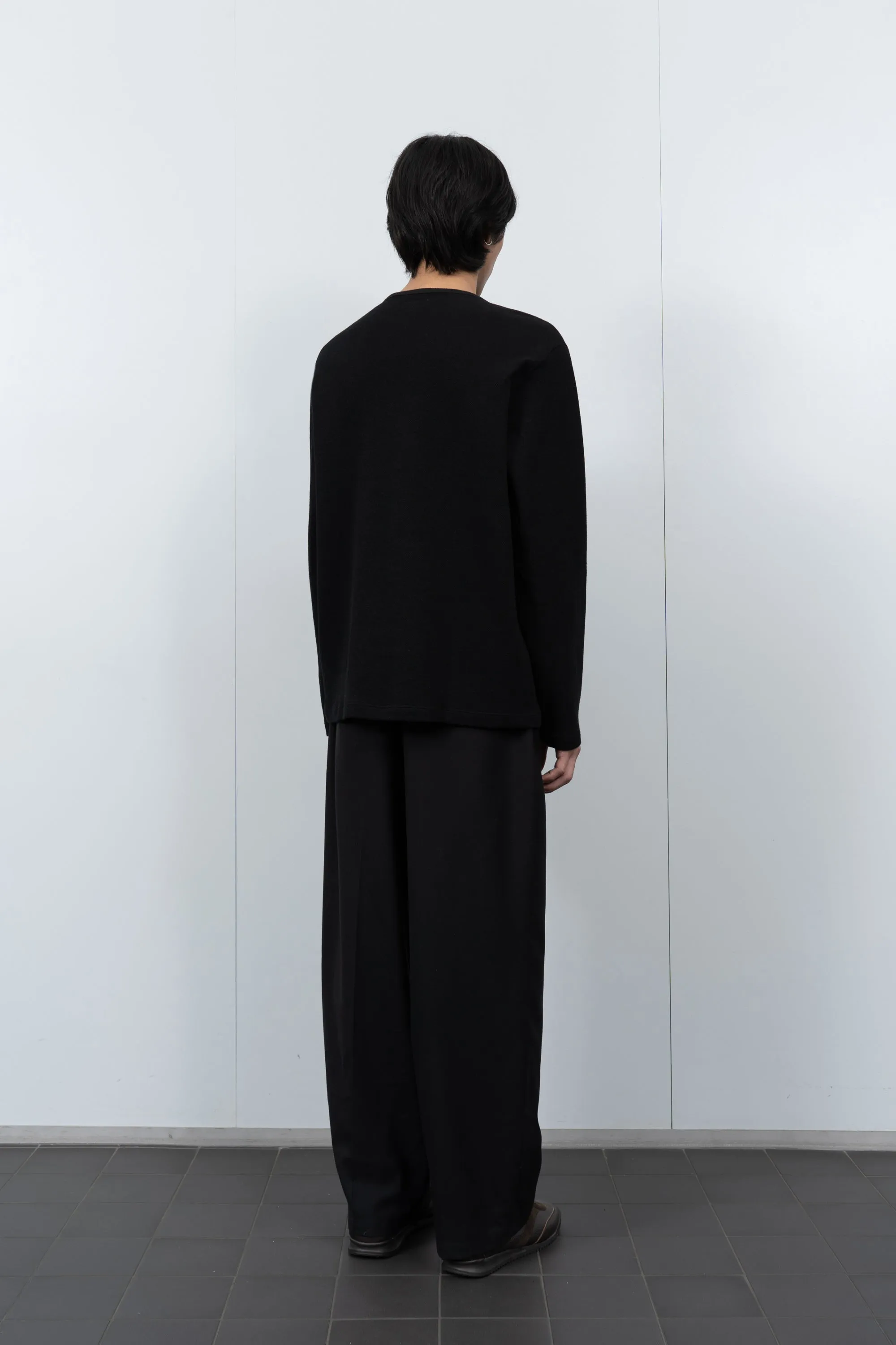 DOUBLE KNIT SWEATER - BLACK sold by Lady White Co. product image thumbnail 3