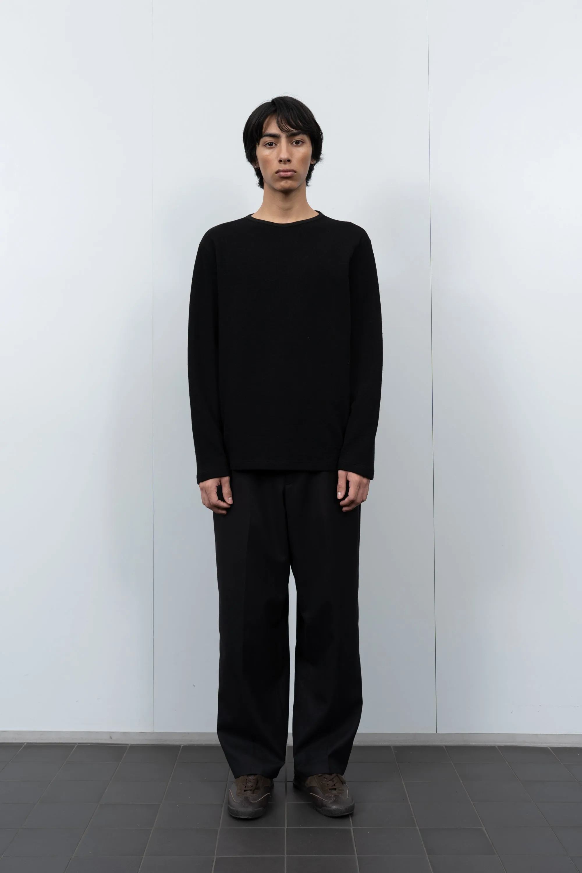 DOUBLE KNIT SWEATER - BLACK sold by Lady White Co. product image thumbnail 2