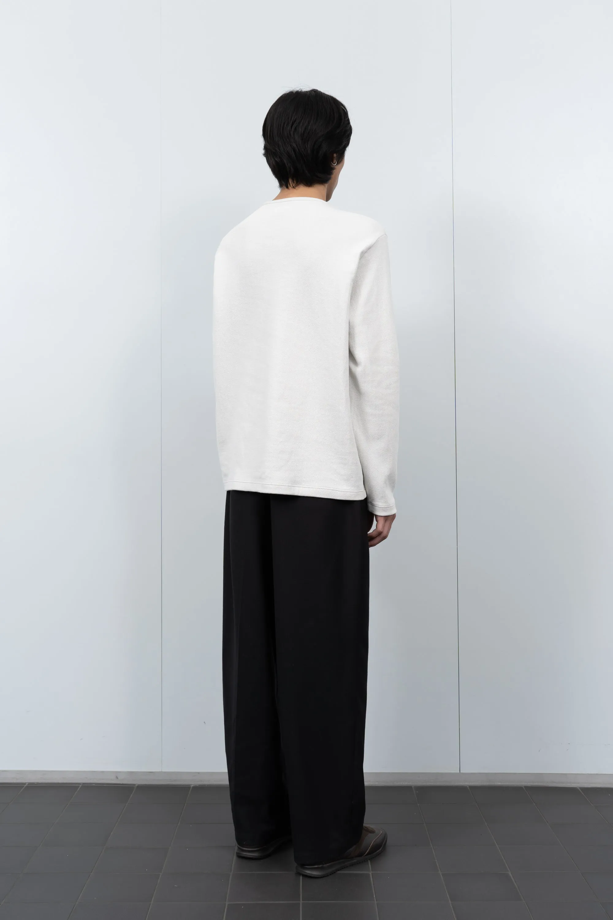DOUBLE KNIT SWEATER - OFF WHITE sold by Lady White Co. product image thumbnail 3