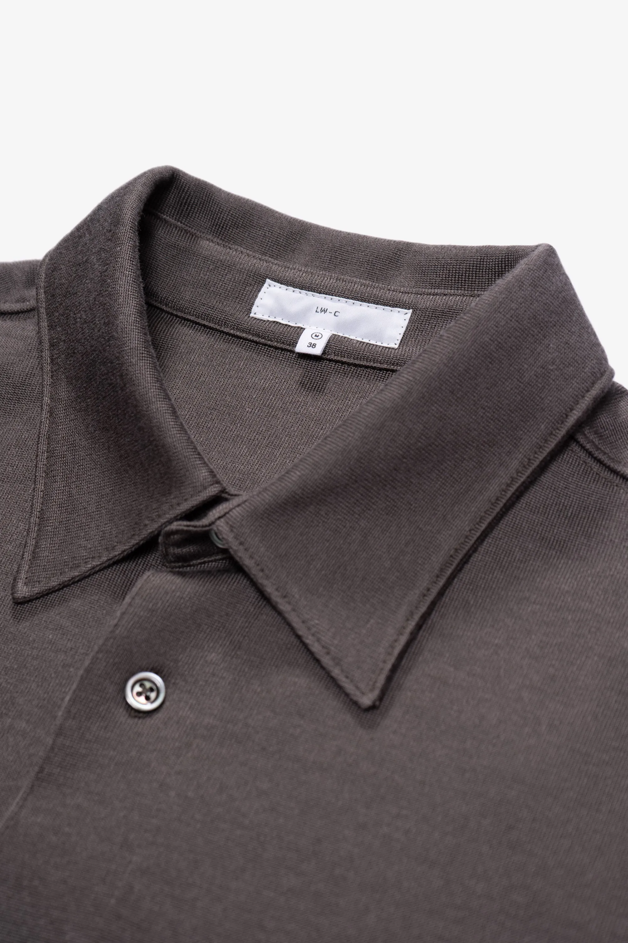 L/S JERSEY BUTTON DOWN - GREY OLIVE sold by Lady White Co. product image thumbnail 4