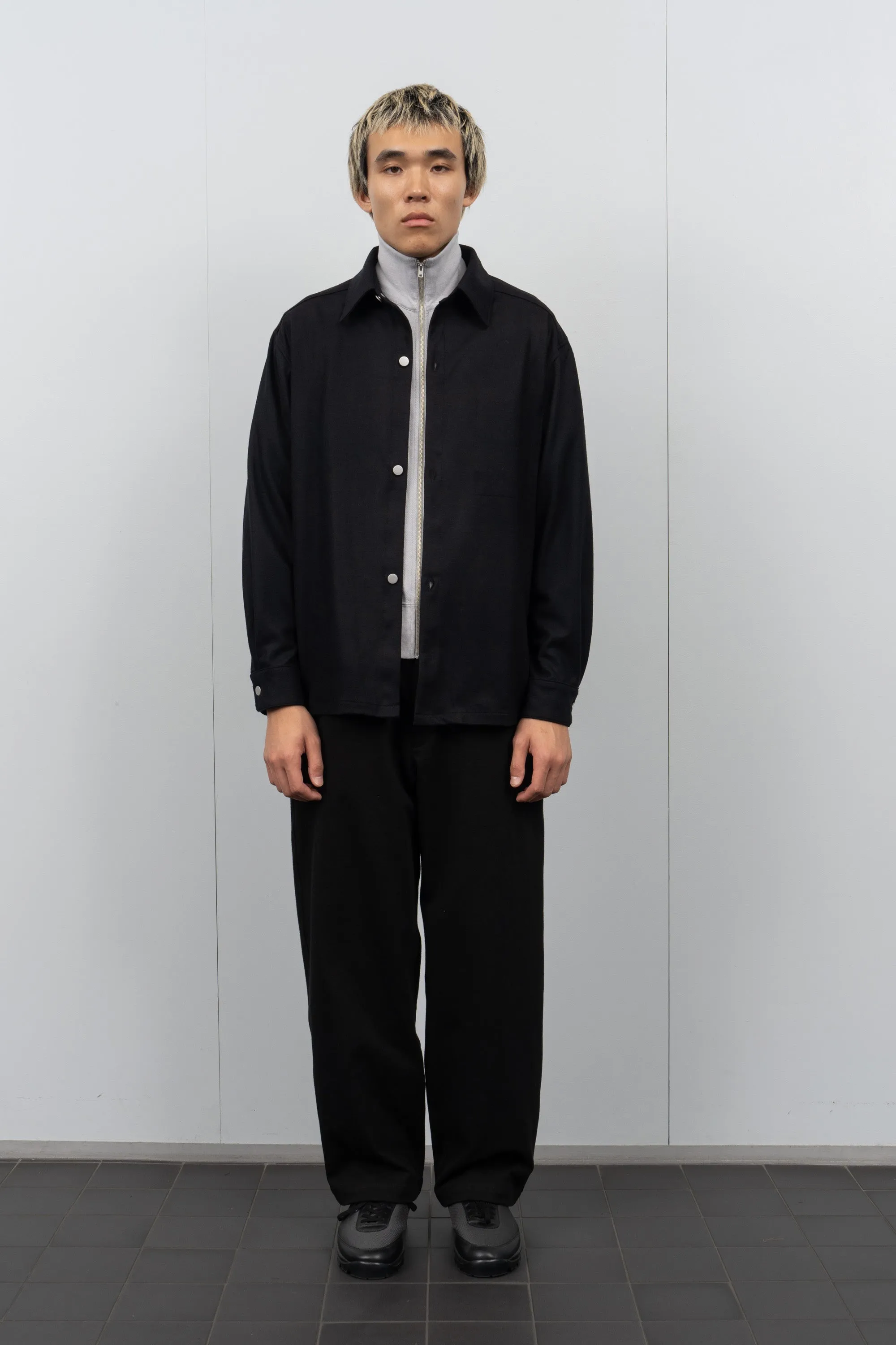 WOOL OVERSHIRT - BLACK sold by Lady White Co. product image thumbnail 2