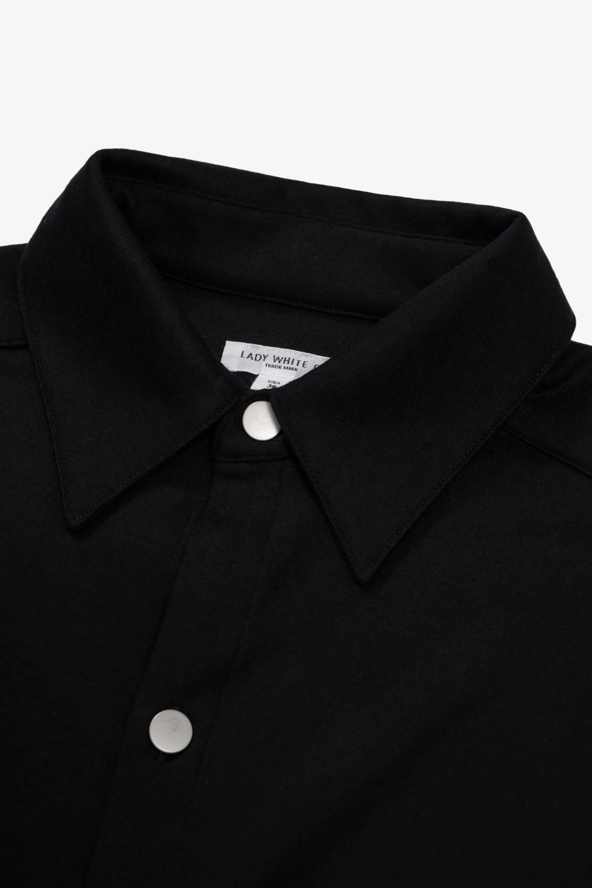 WOOL OVERSHIRT - BLACK sold by Lady White Co. product image thumbnail 4