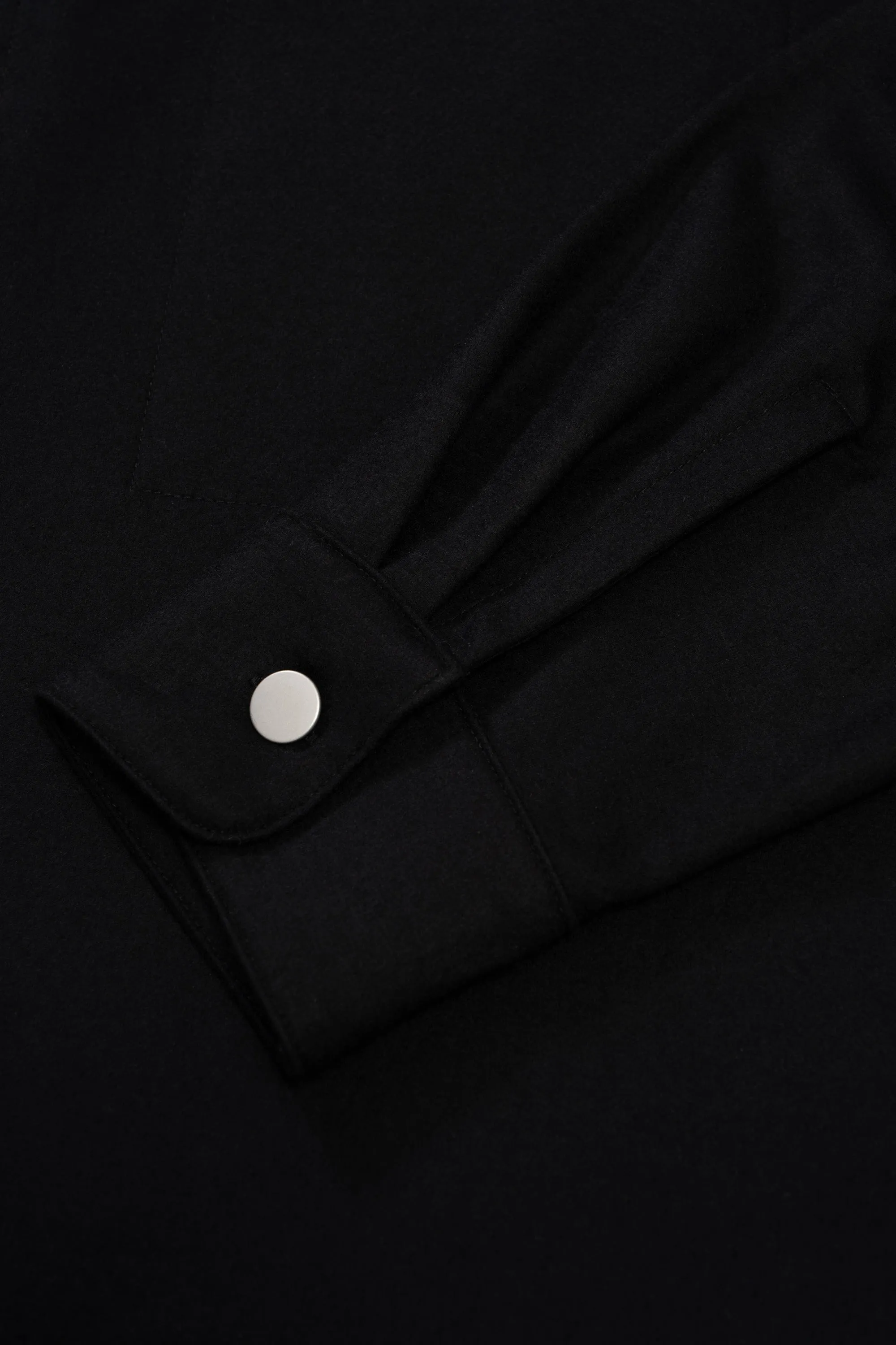WOOL OVERSHIRT - BLACK sold by Lady White Co. product image thumbnail 5