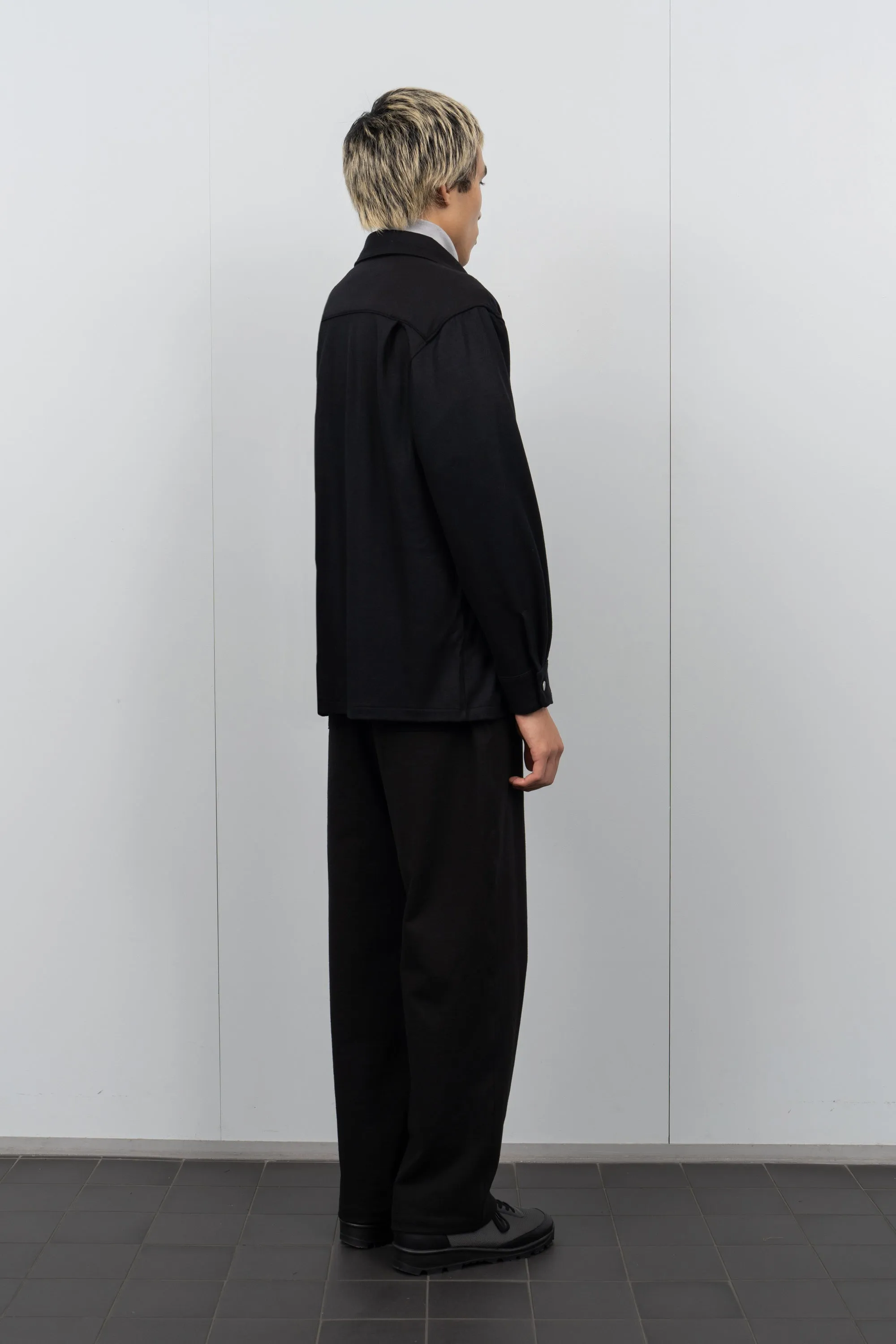 WOOL OVERSHIRT - BLACK sold by Lady White Co. product image thumbnail 3