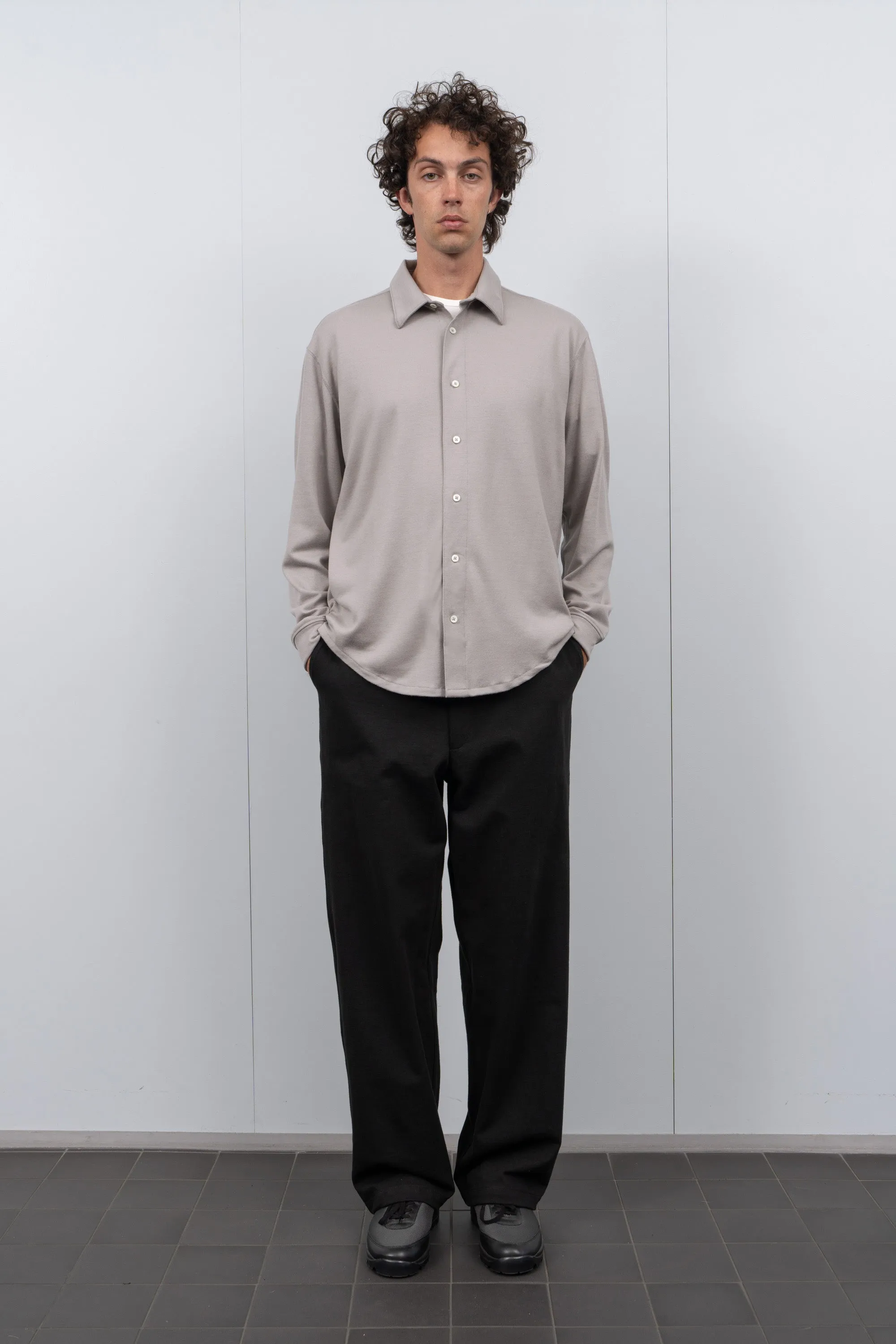 WOOL BUTTON UP - SILVER sold by Lady White Co. product image thumbnail 2