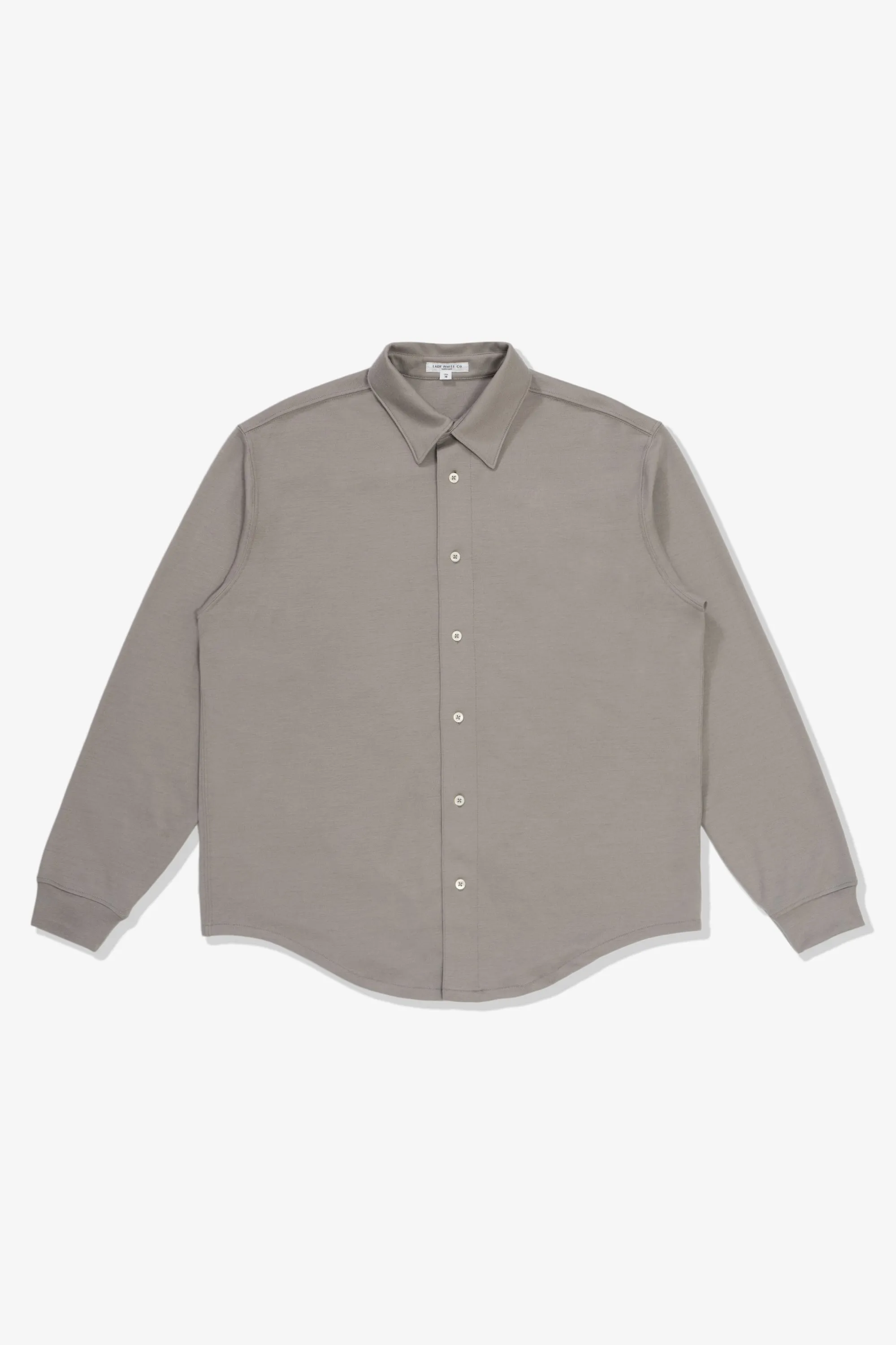 WOOL BUTTON UP - SILVER sold by Lady White Co.