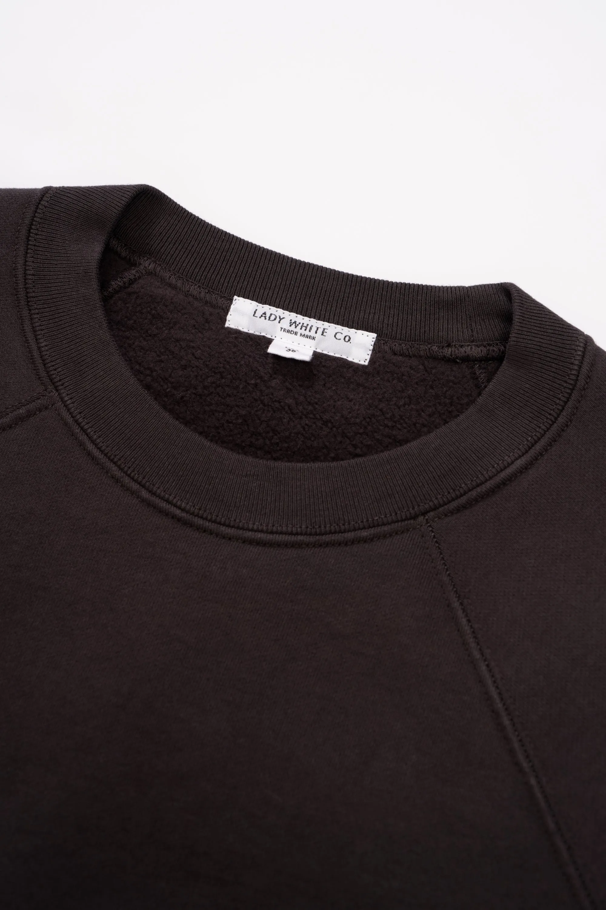 HEAVY GUSSET CREWNECK - TIRE BLACK sold by Lady White Co. product image thumbnail 4