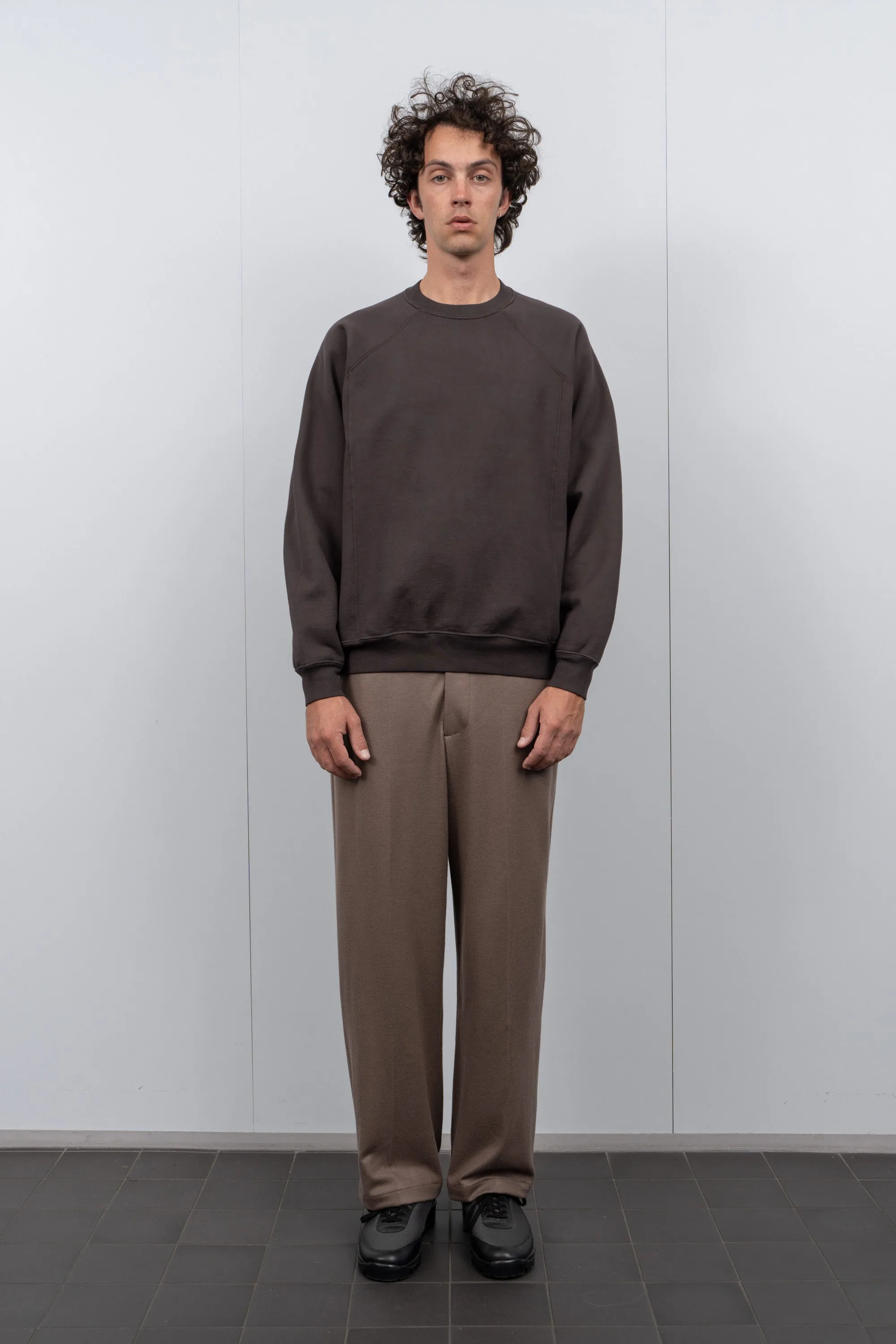 HEAVY GUSSET CREWNECK - TIRE BLACK sold by Lady White Co. product image thumbnail 2