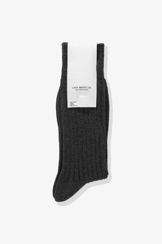 LW - C SOCK - BLACK MELANGE sold by Lady White Co.