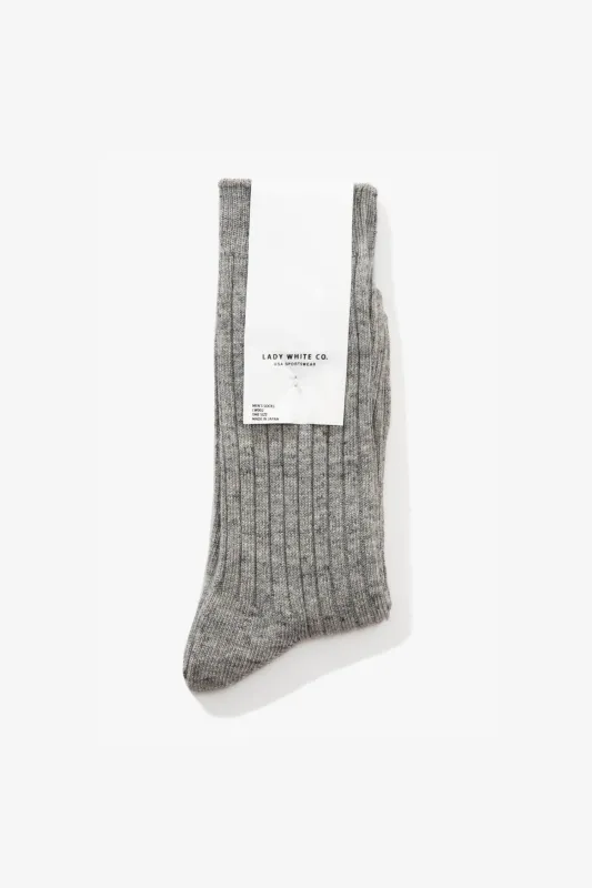 LW - C SOCK - GREY MELANGE sold by Lady White Co.