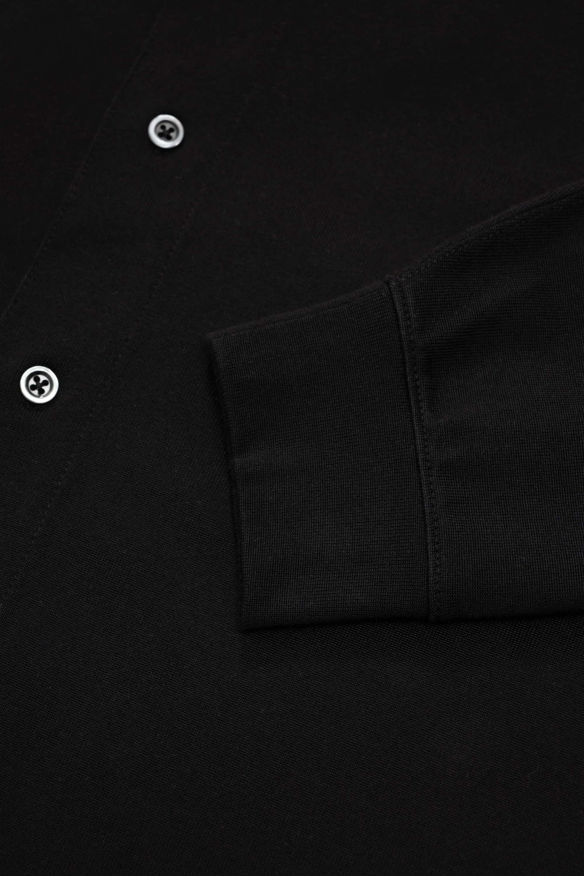 L/S JERSEY BUTTON DOWN - BLACK sold by Lady White Co. product image thumbnail 5