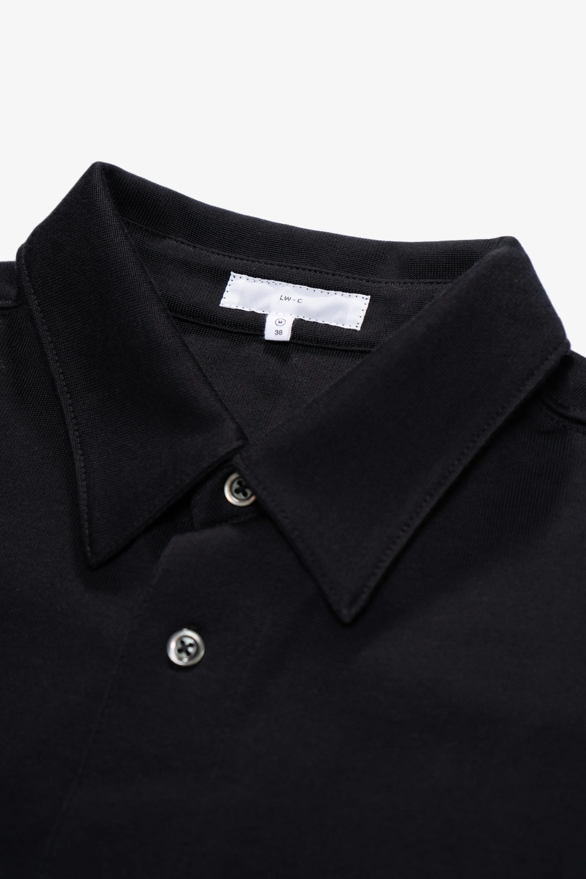 L/S JERSEY BUTTON DOWN - BLACK sold by Lady White Co. product image thumbnail 4
