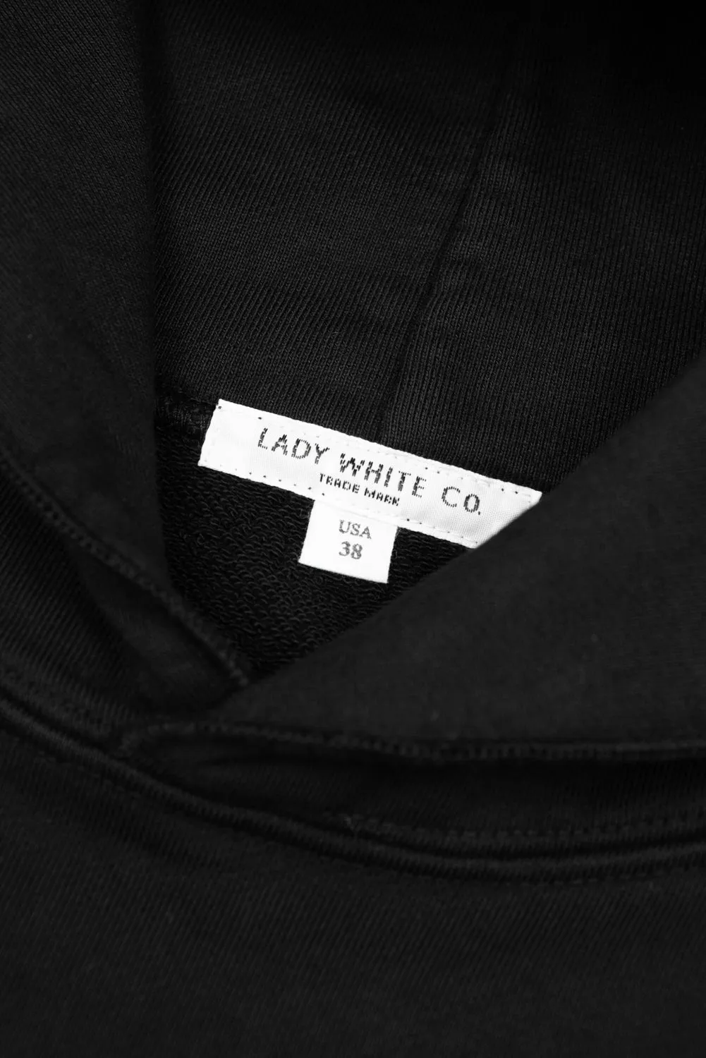 SUPER WEIGHTED HOODIE - BLACK sold by Lady White Co. product image thumbnail 4
